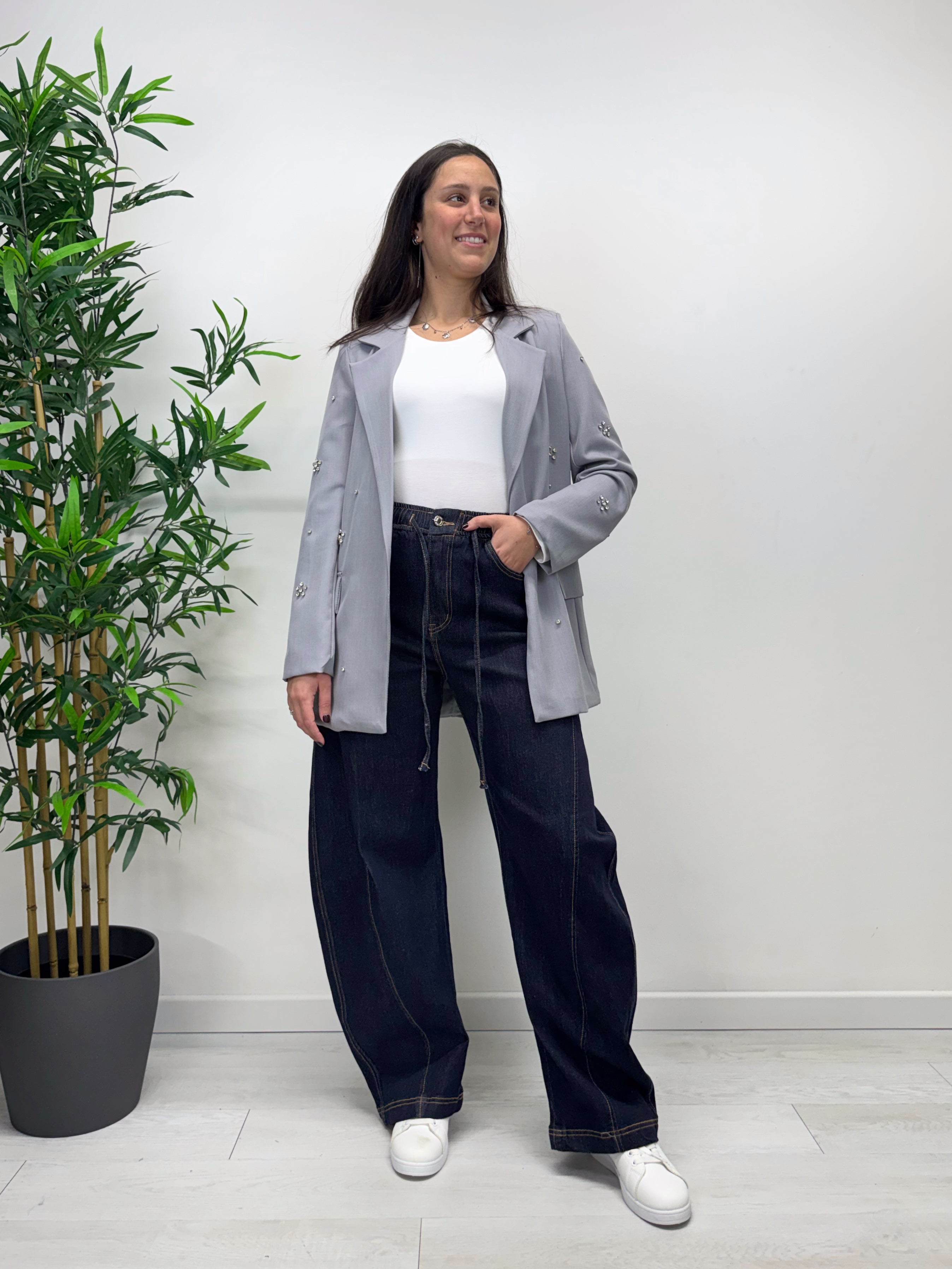 Giacca JEWELS grigio perla