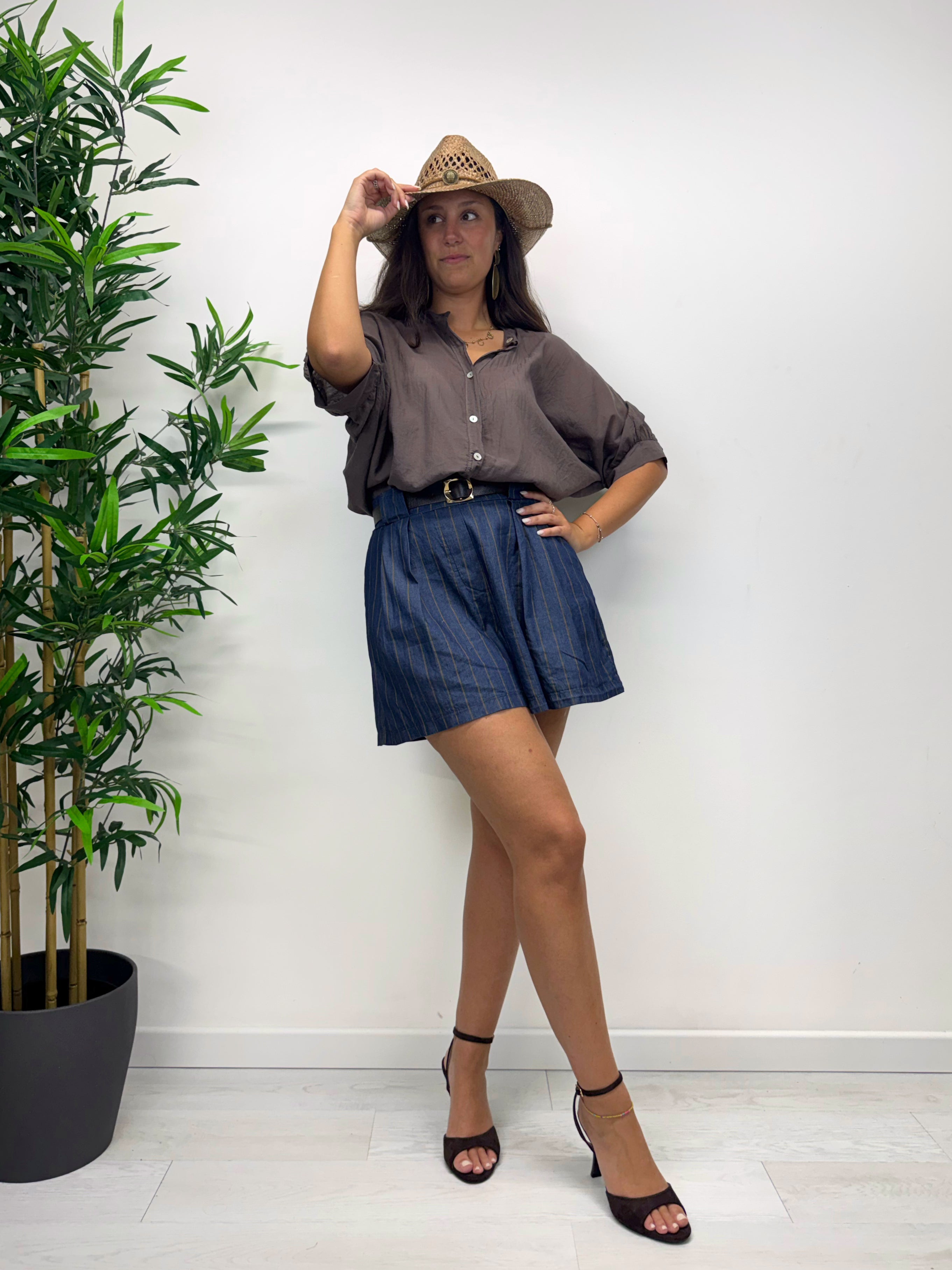 Shorts in denim leggero