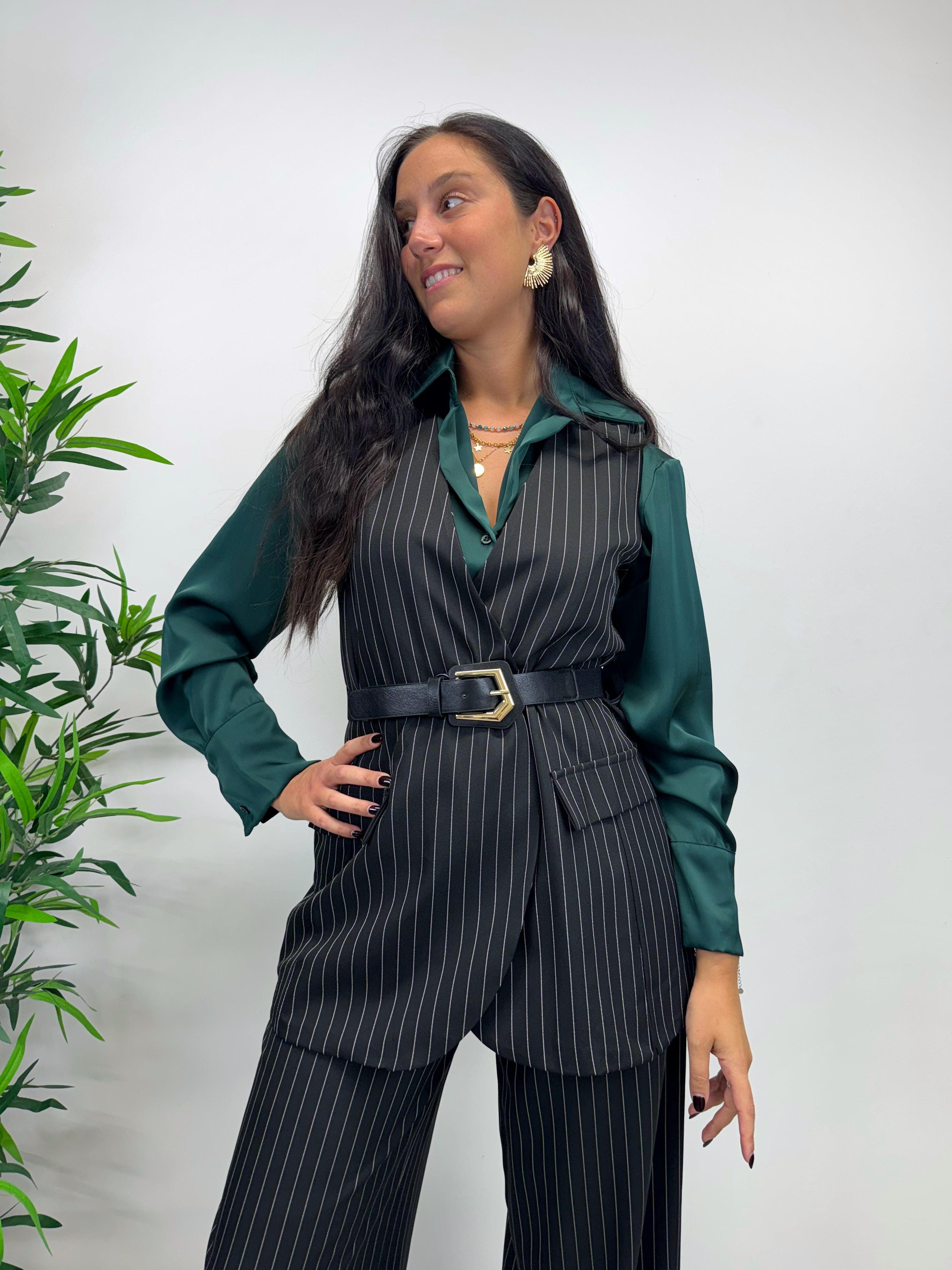 Gilet doppio petto NY nero