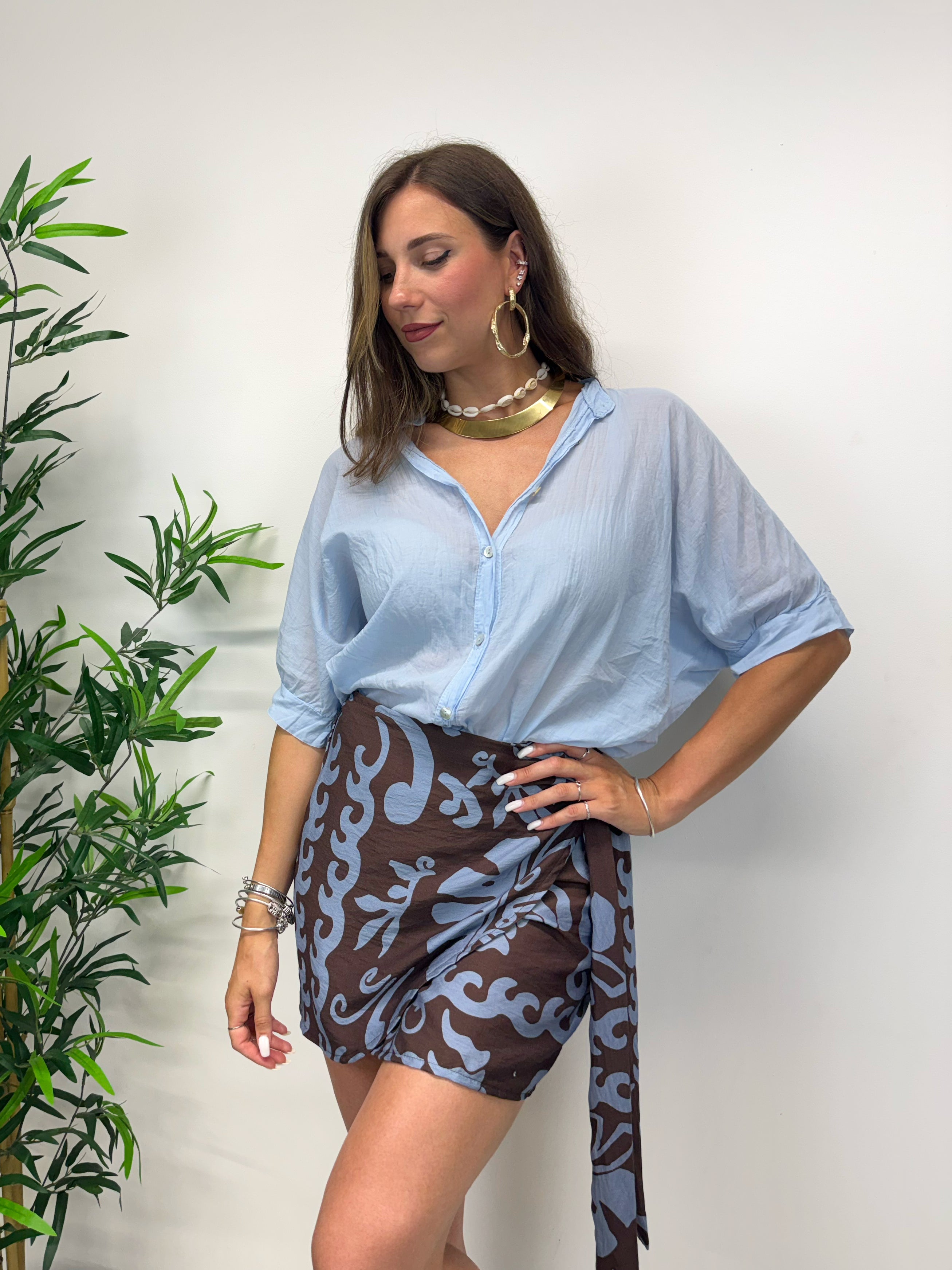 Camicia MERIDA cielo