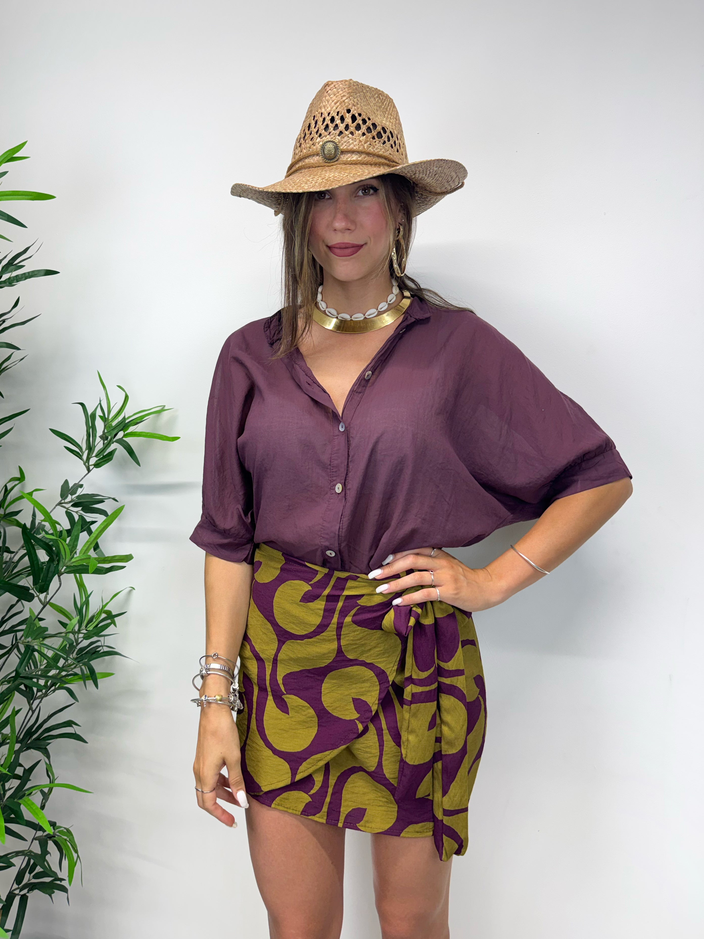 Camicia MERIDA vino