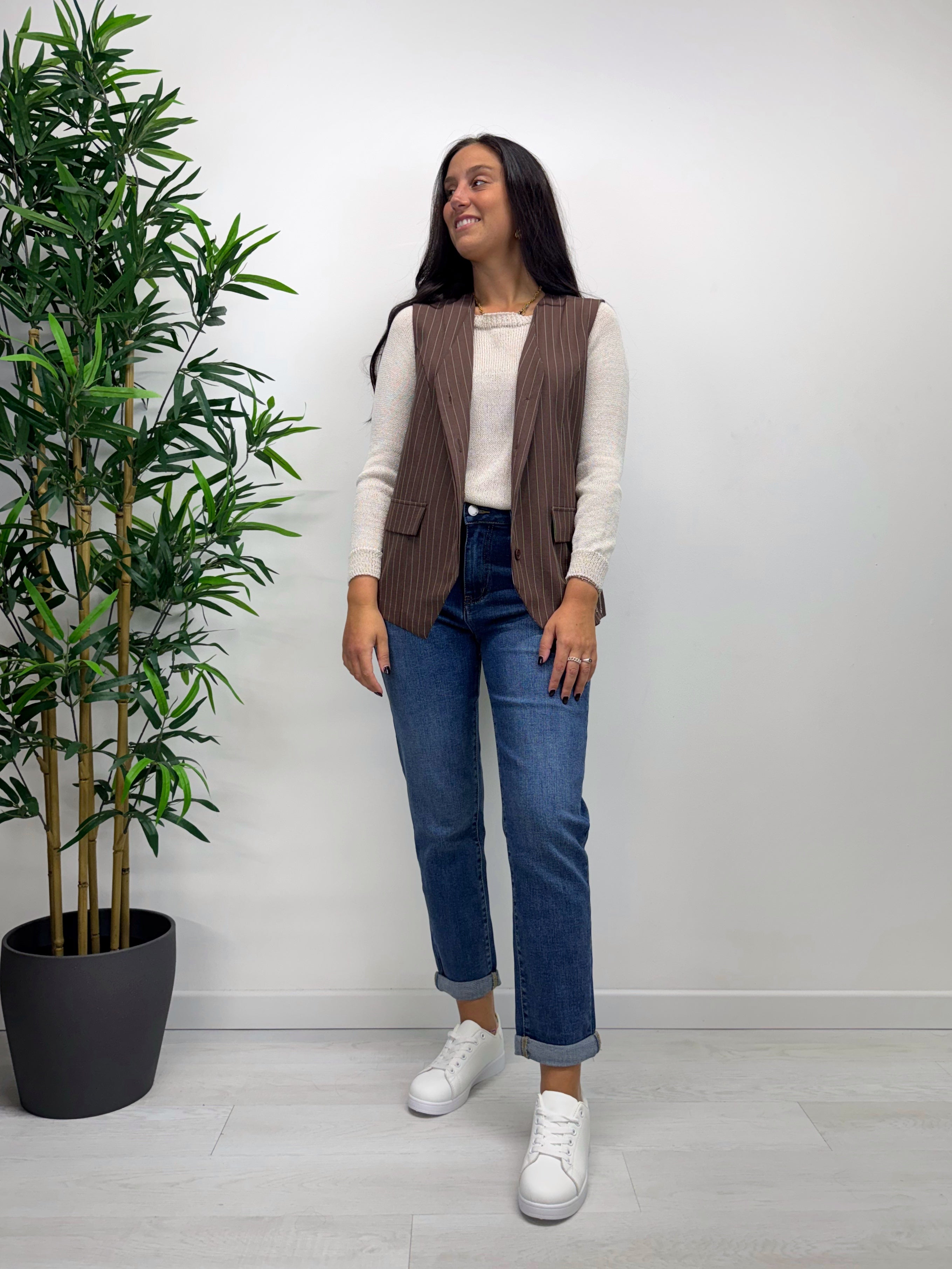 Jeans momfit lavaggio medio