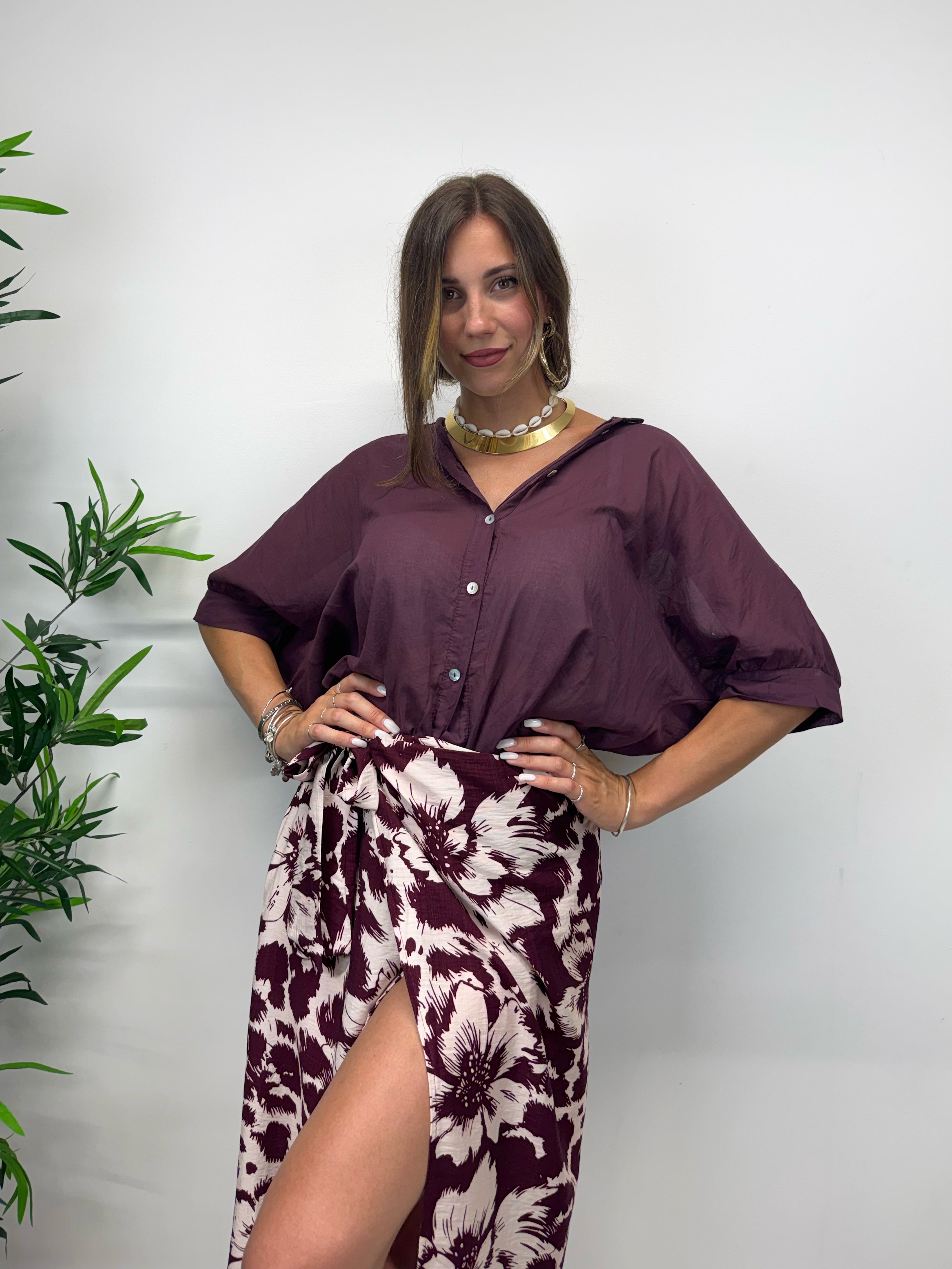 Camicia MERIDA vino