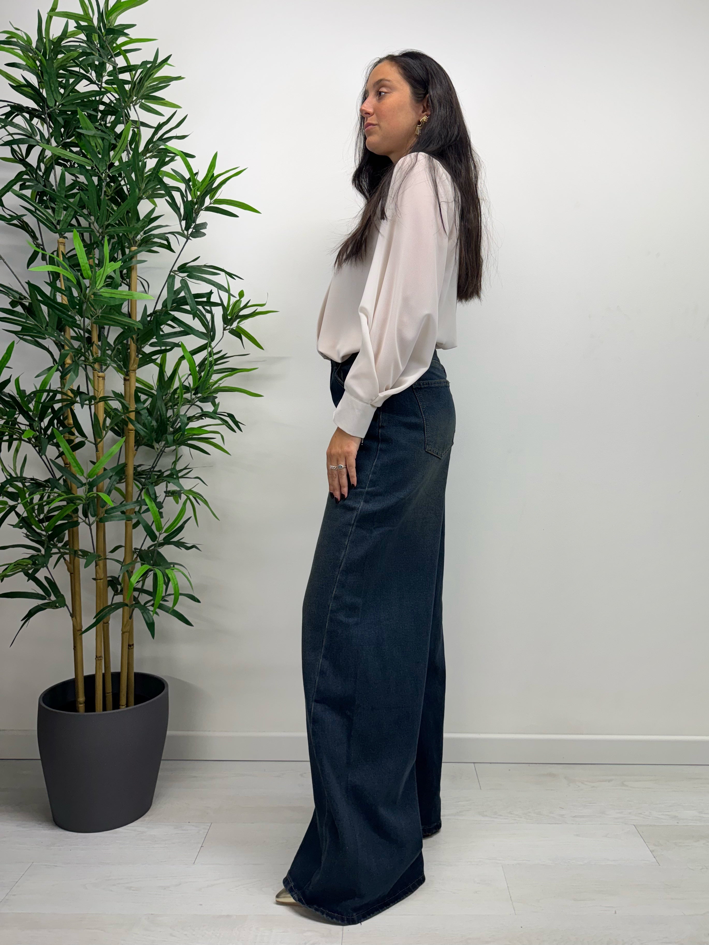 Jeans a palazzo lavaggio vintage