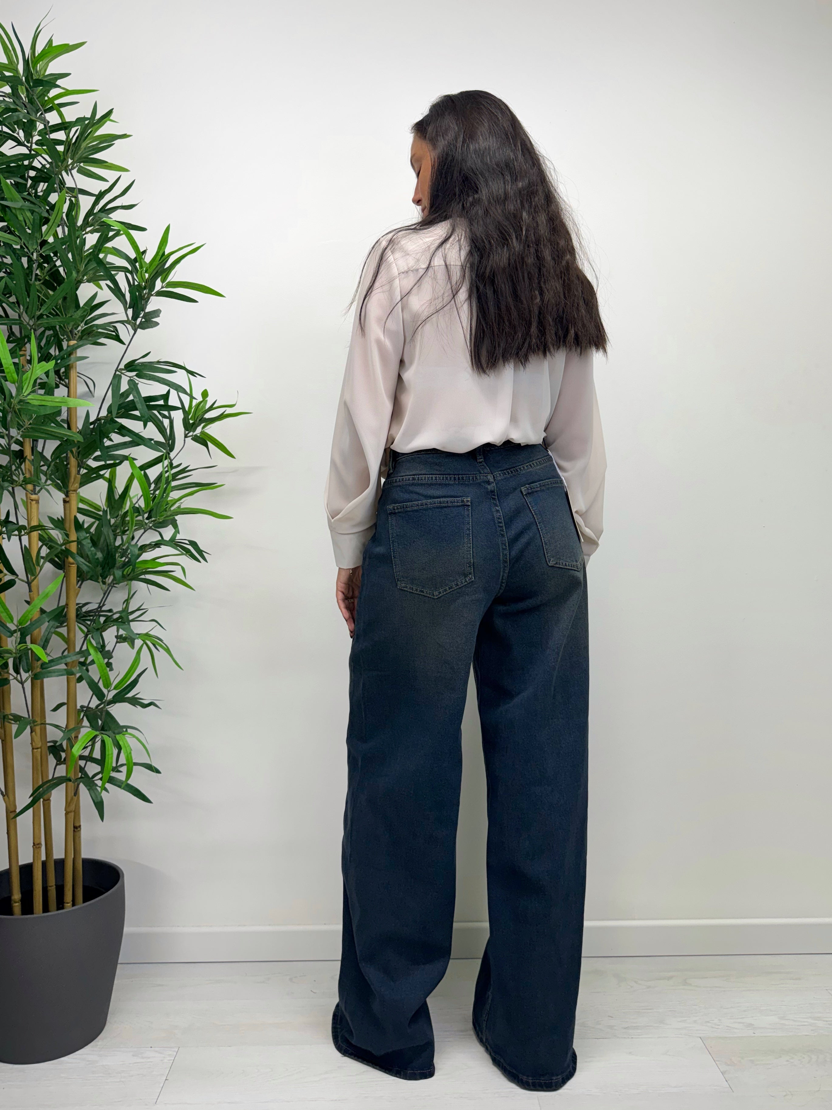 Jeans a palazzo lavaggio vintage