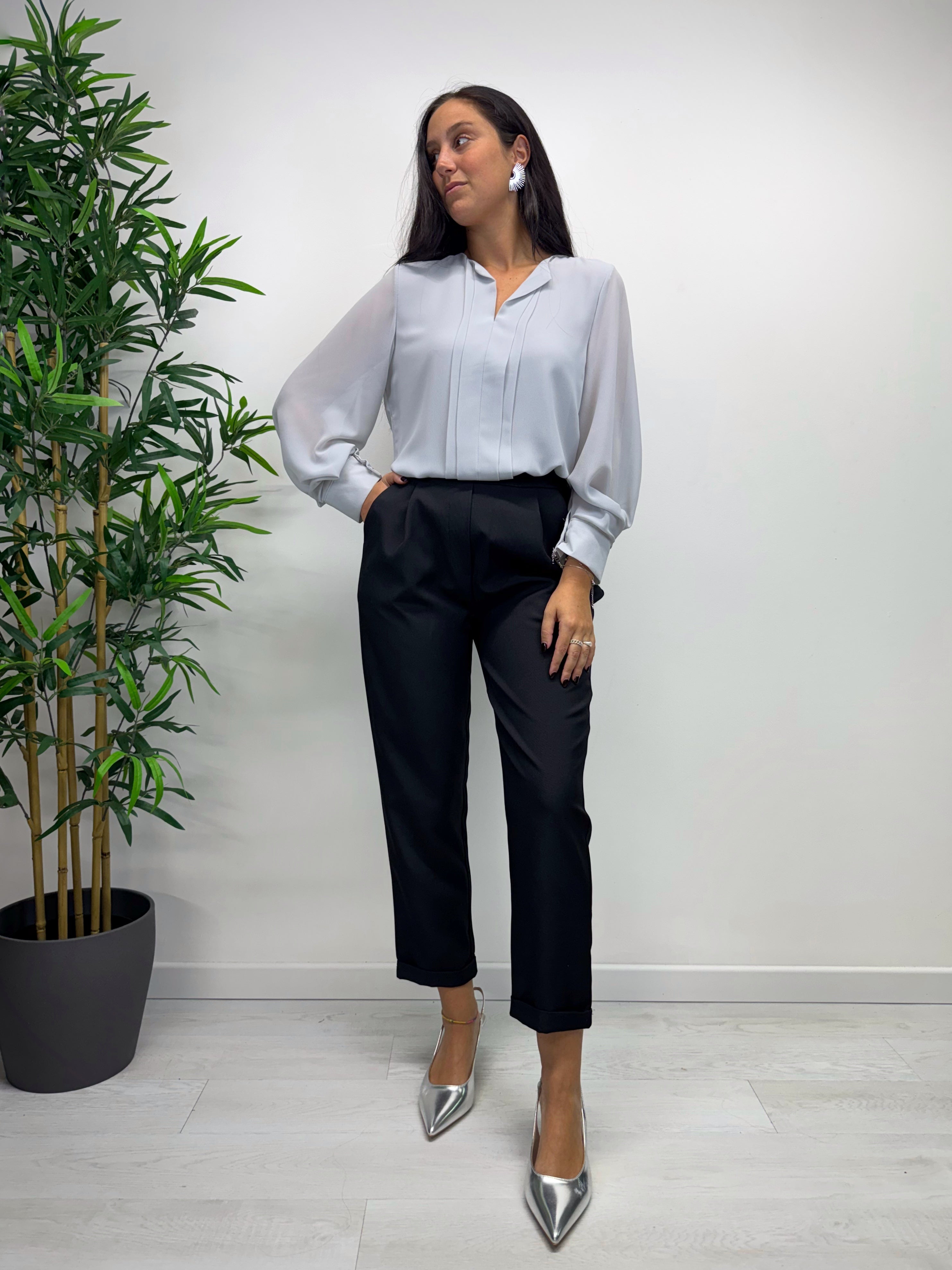 Pantaloni MARGARET con elastico nero