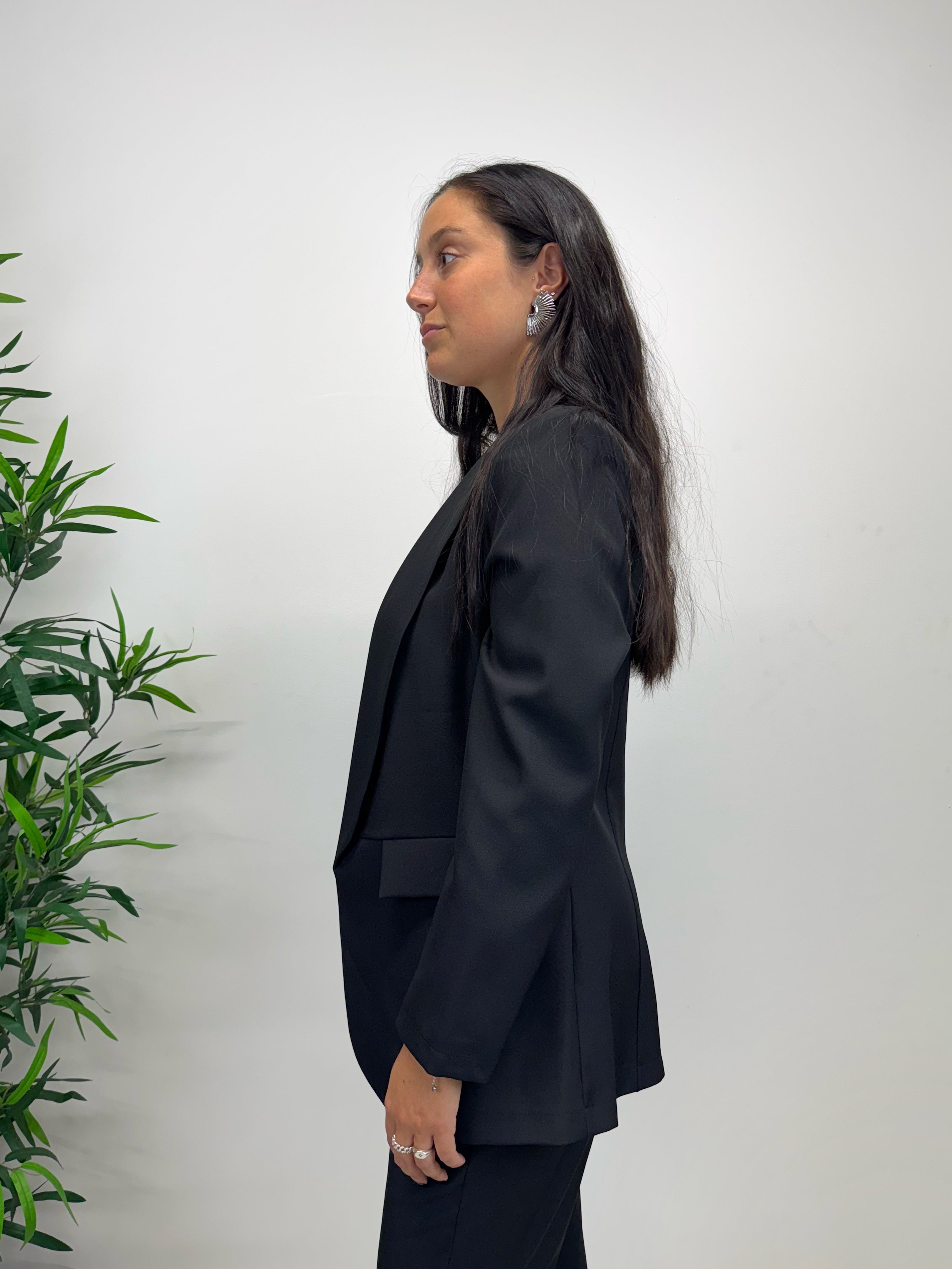 Blazer MARGARET manica lunga nero