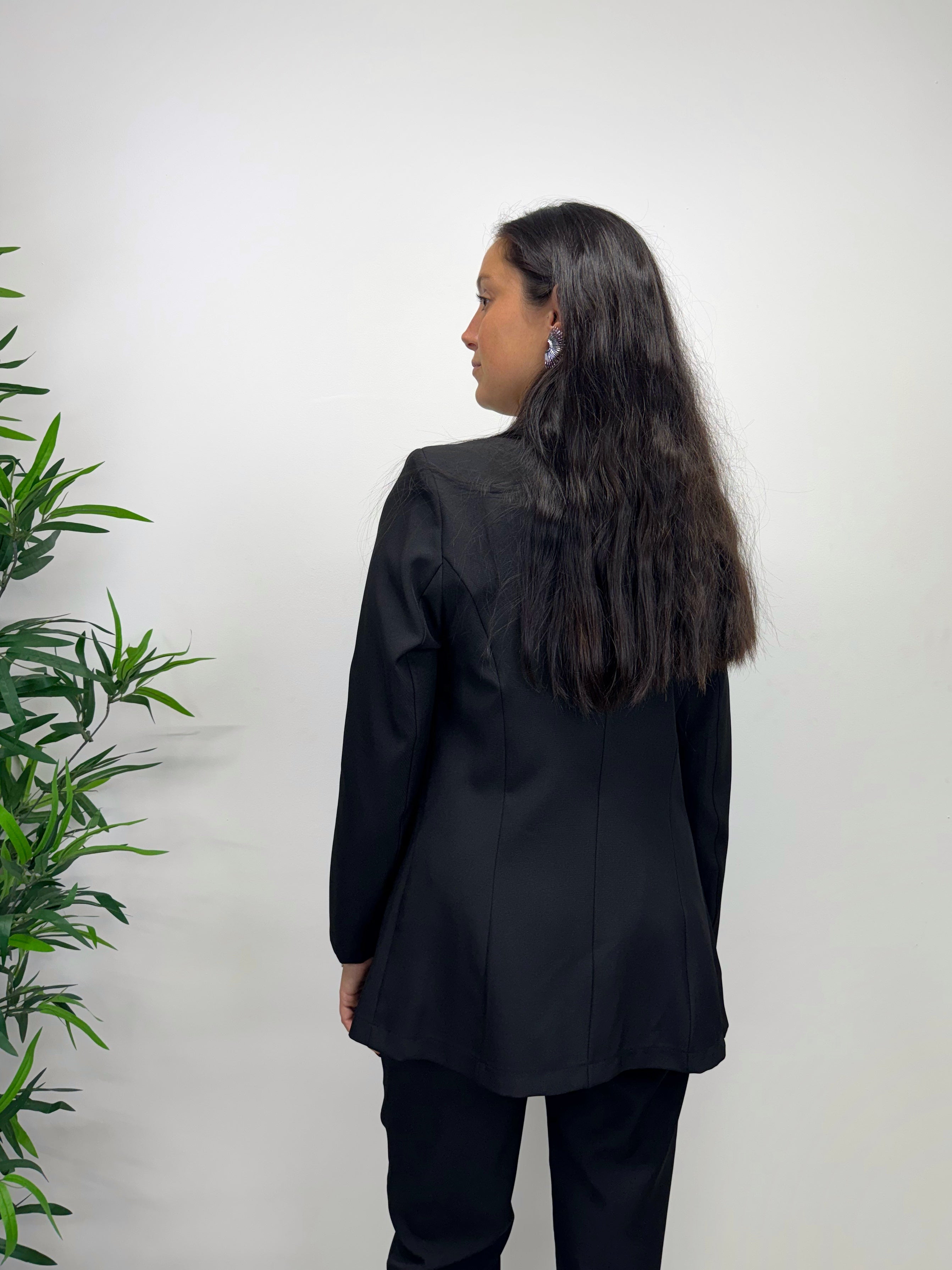 Blazer MARGARET manica lunga nero