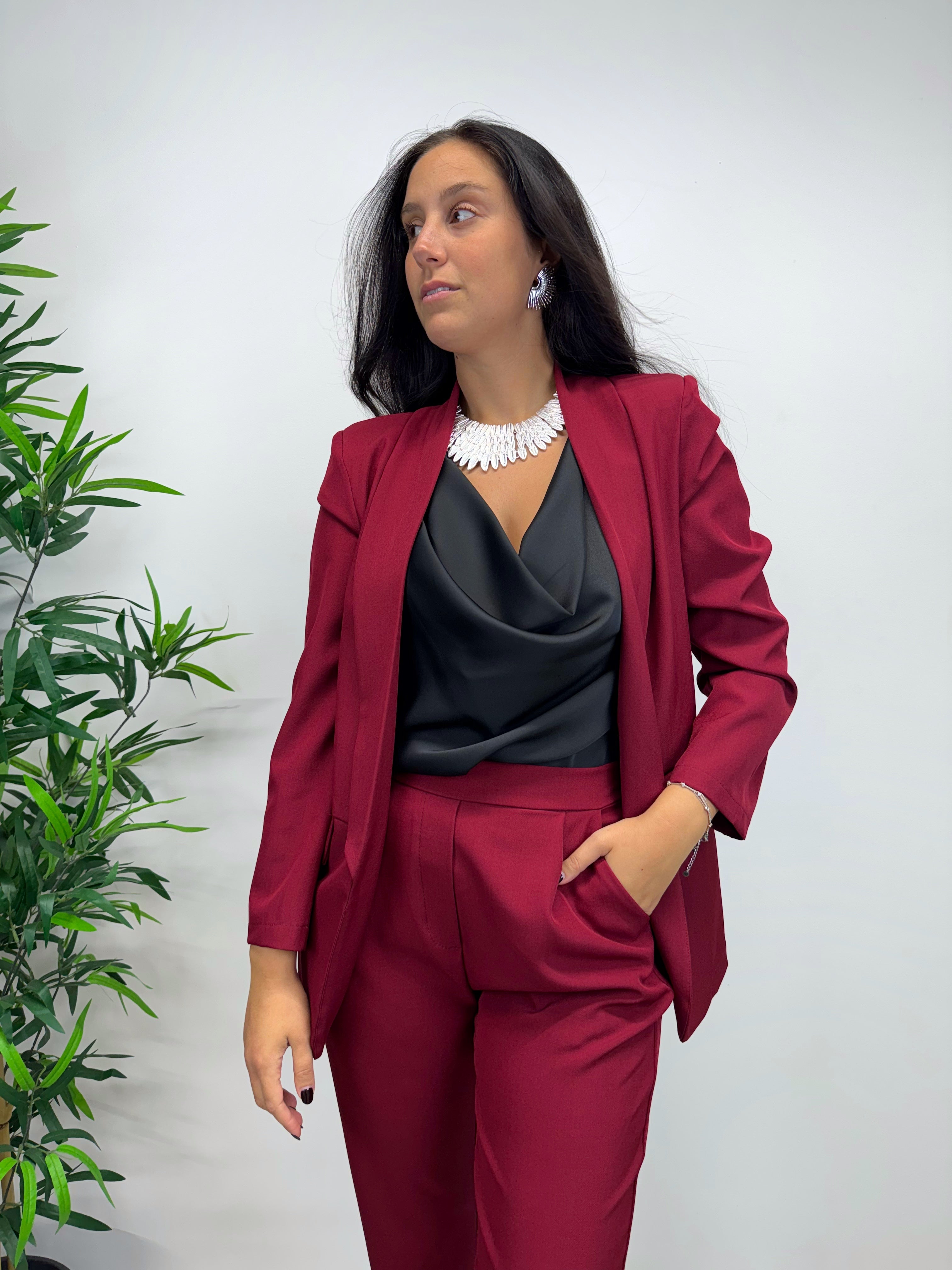 Blazer MARGARET manica lunga fragola