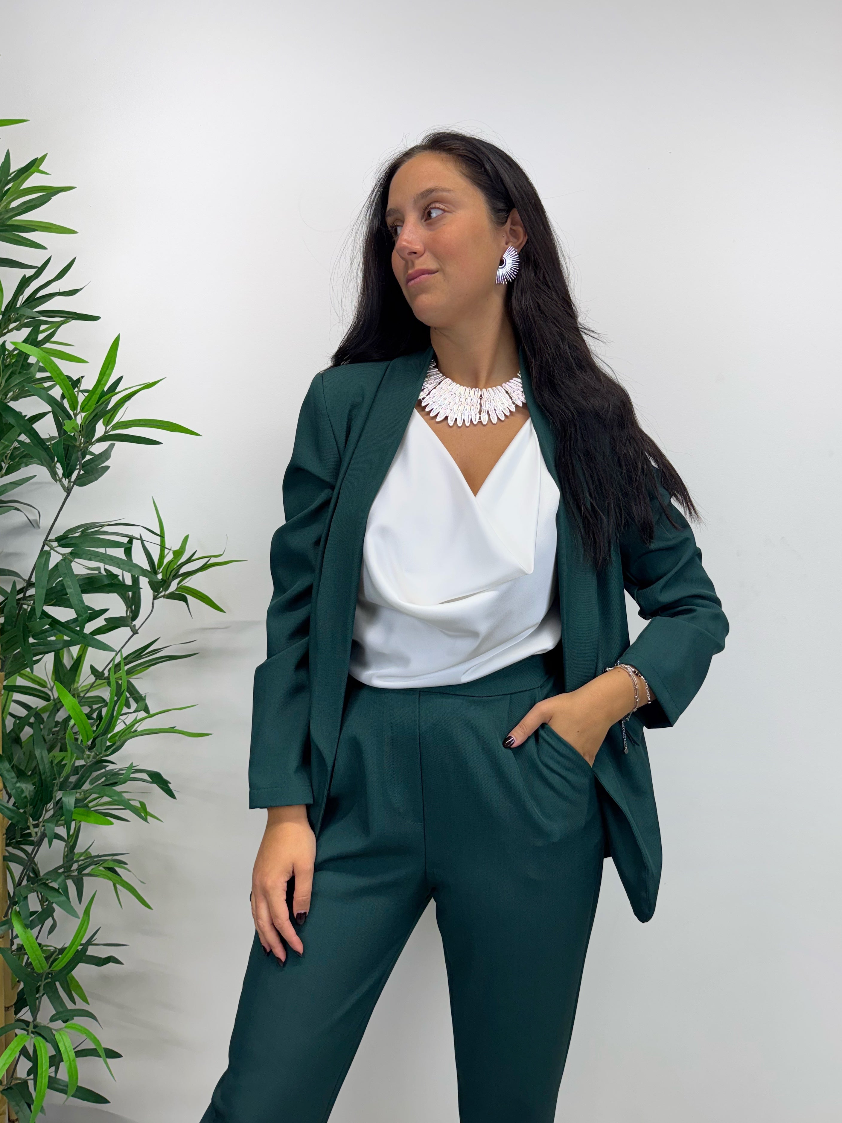 Blazer MARGARET manica lunga verdone