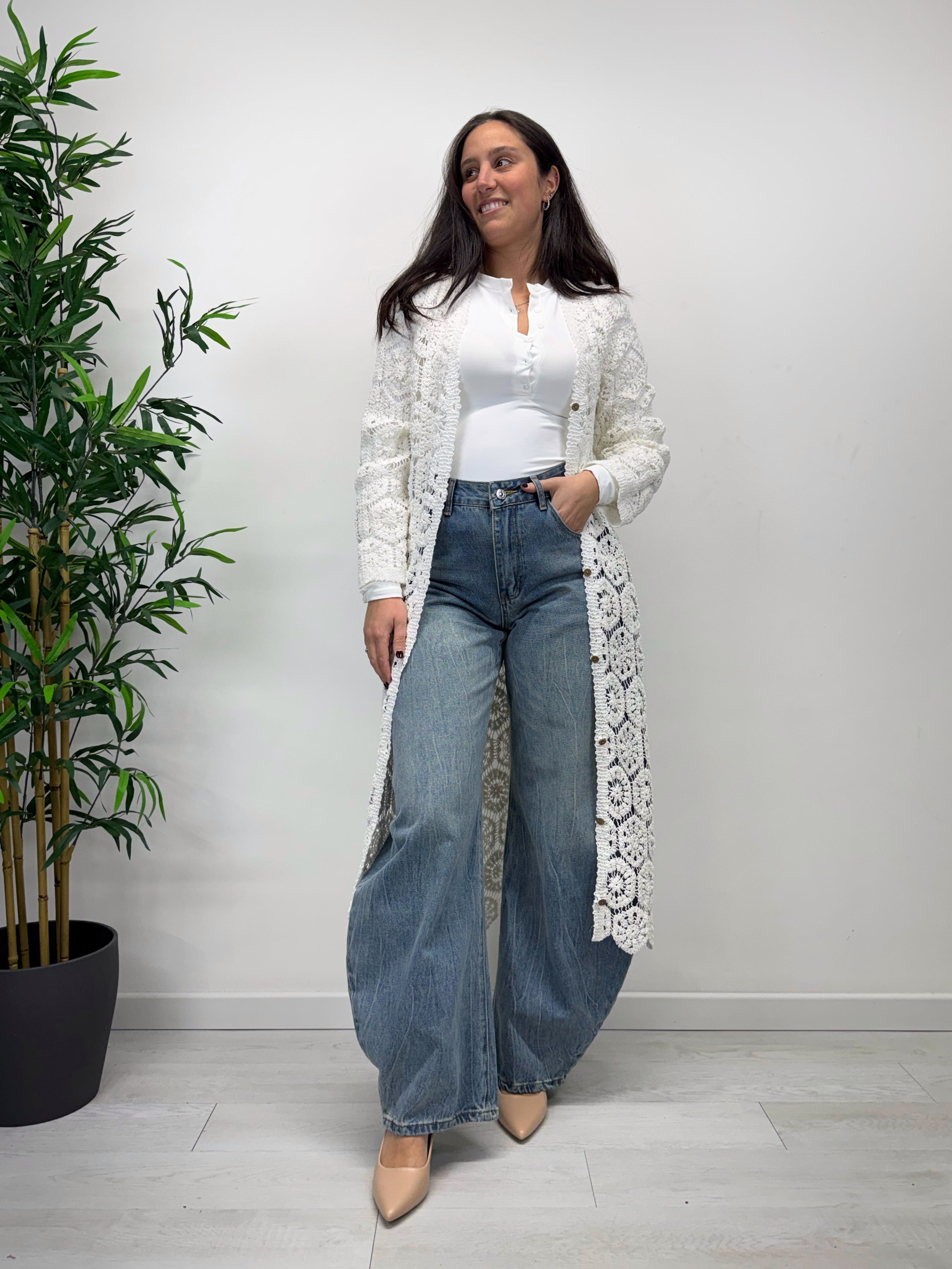 Cardigan ESMERALDA bianco