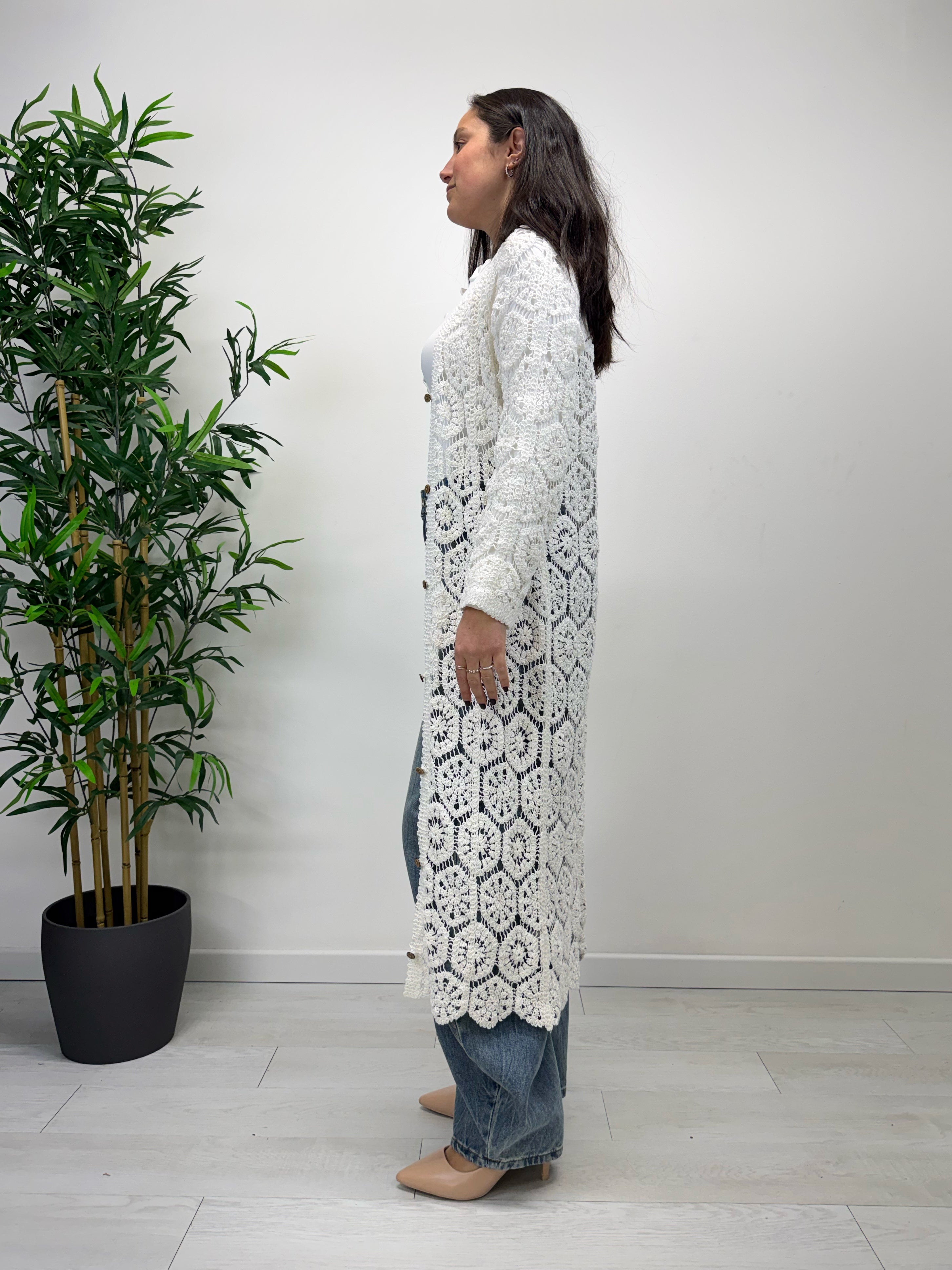 Cardigan ESMERALDA bianco