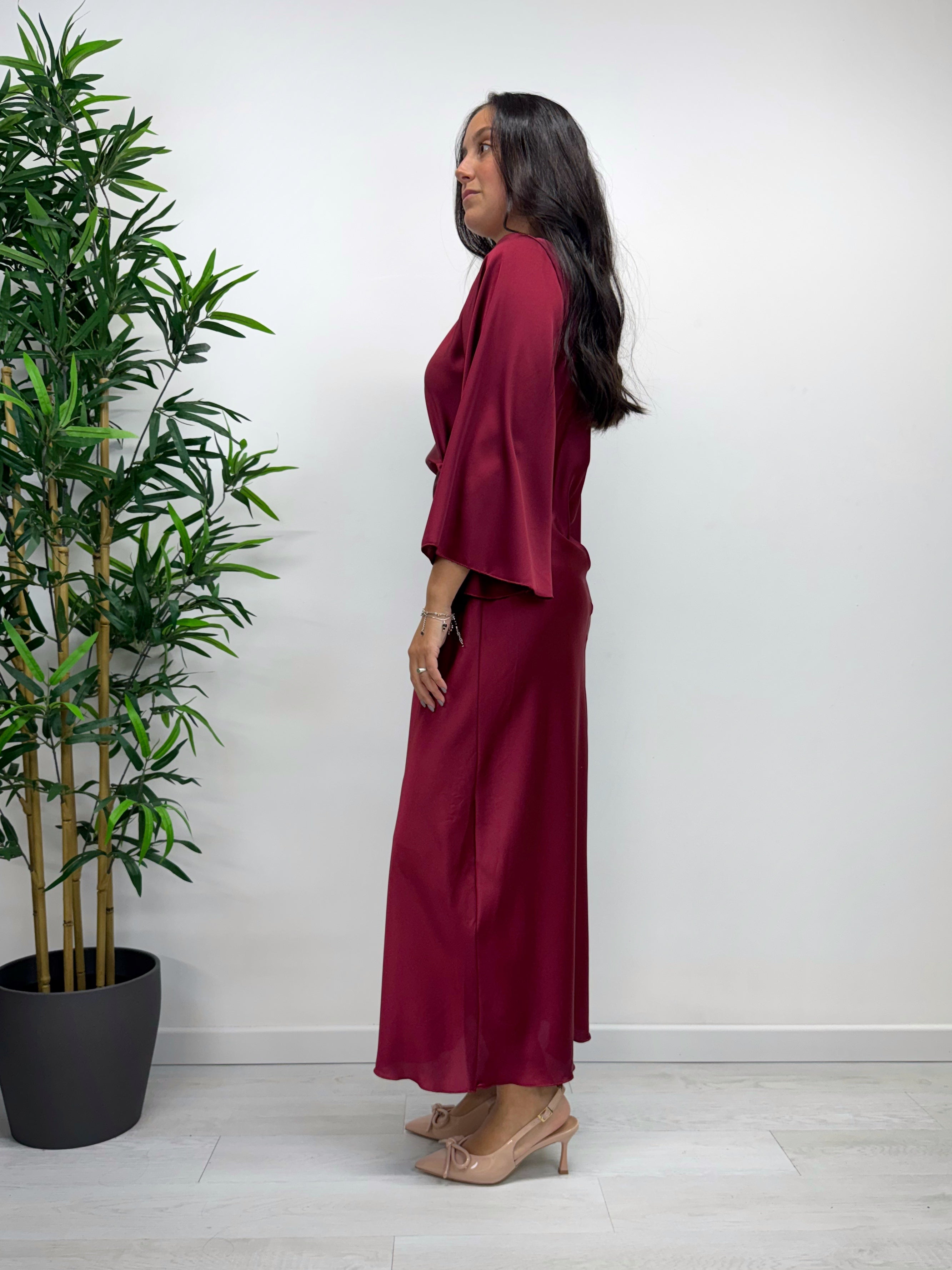 Abito con nodo fragola