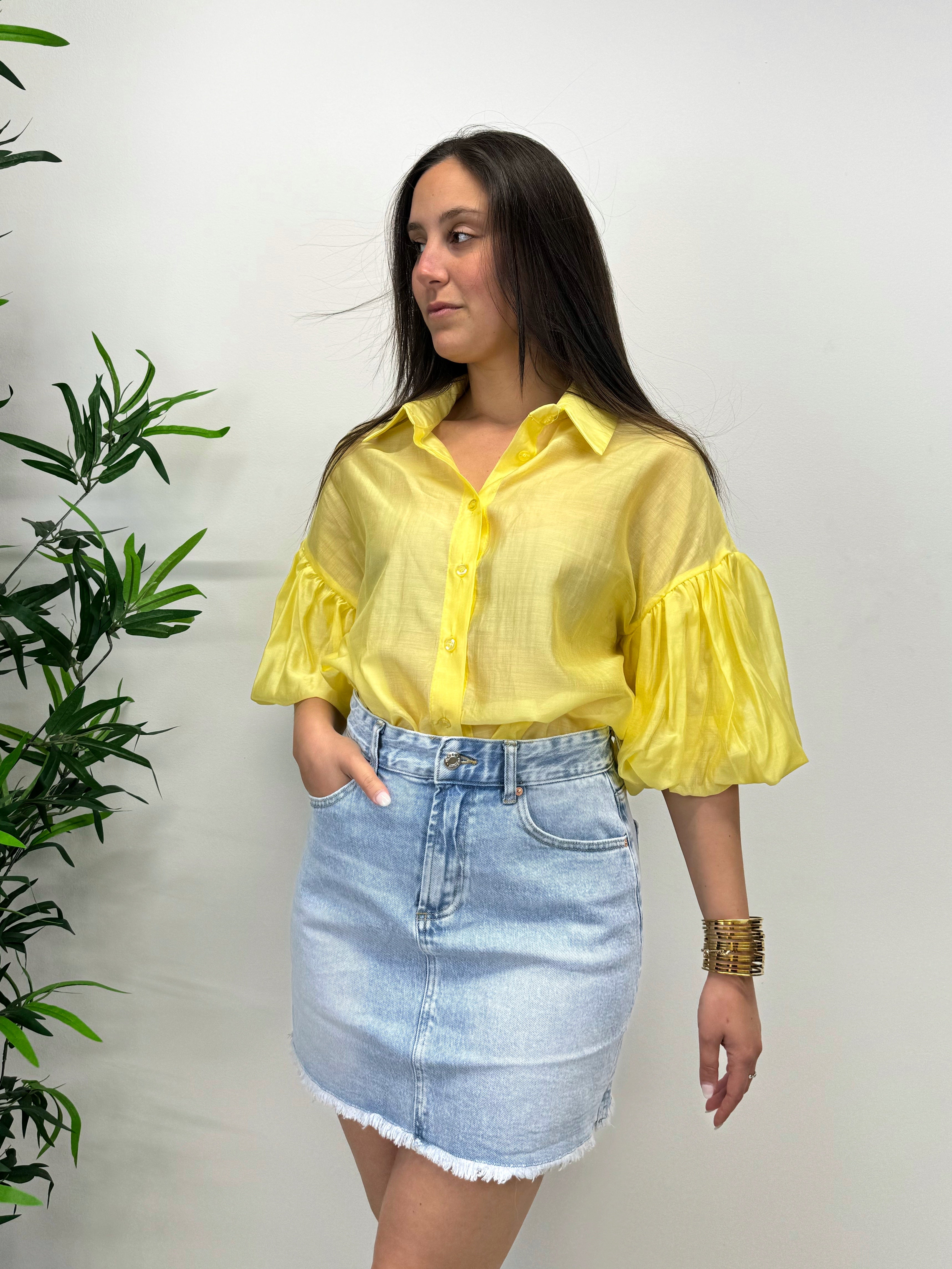 Minigonna in jeans color denim