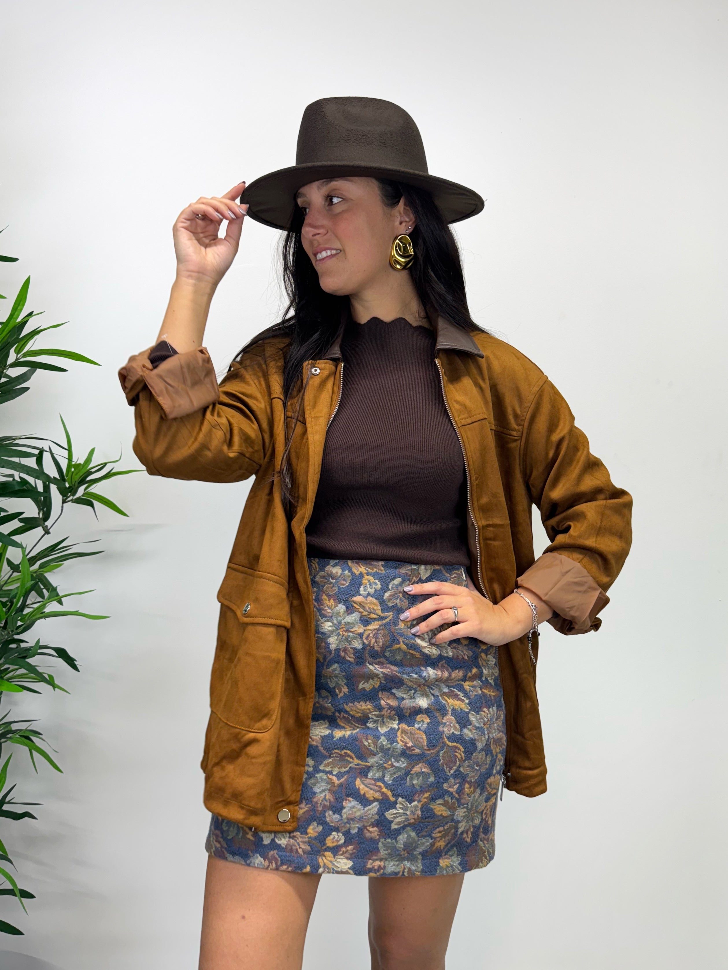 Bomber VINTAGE caramello