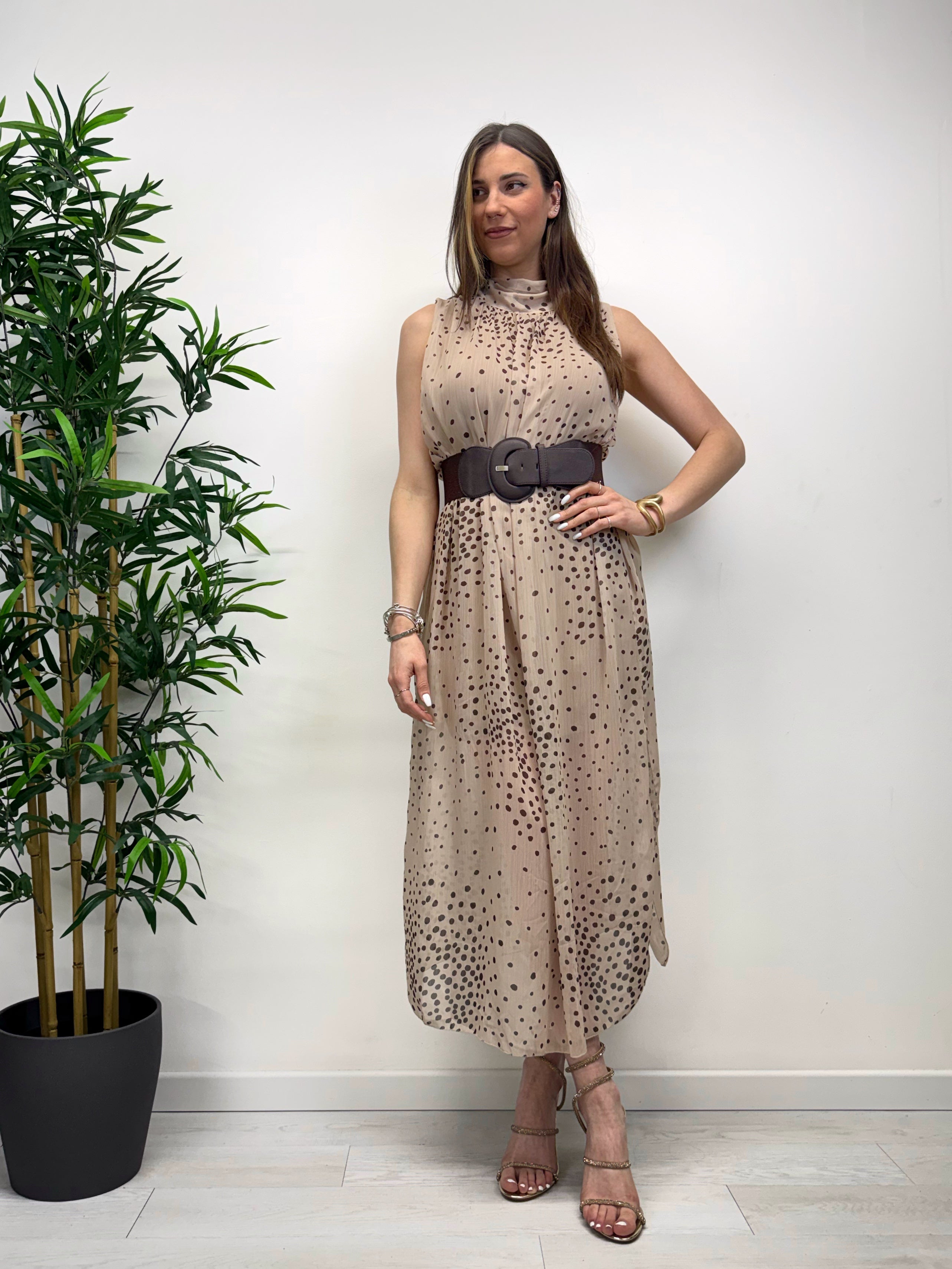 Abito POLKA DOTS crema