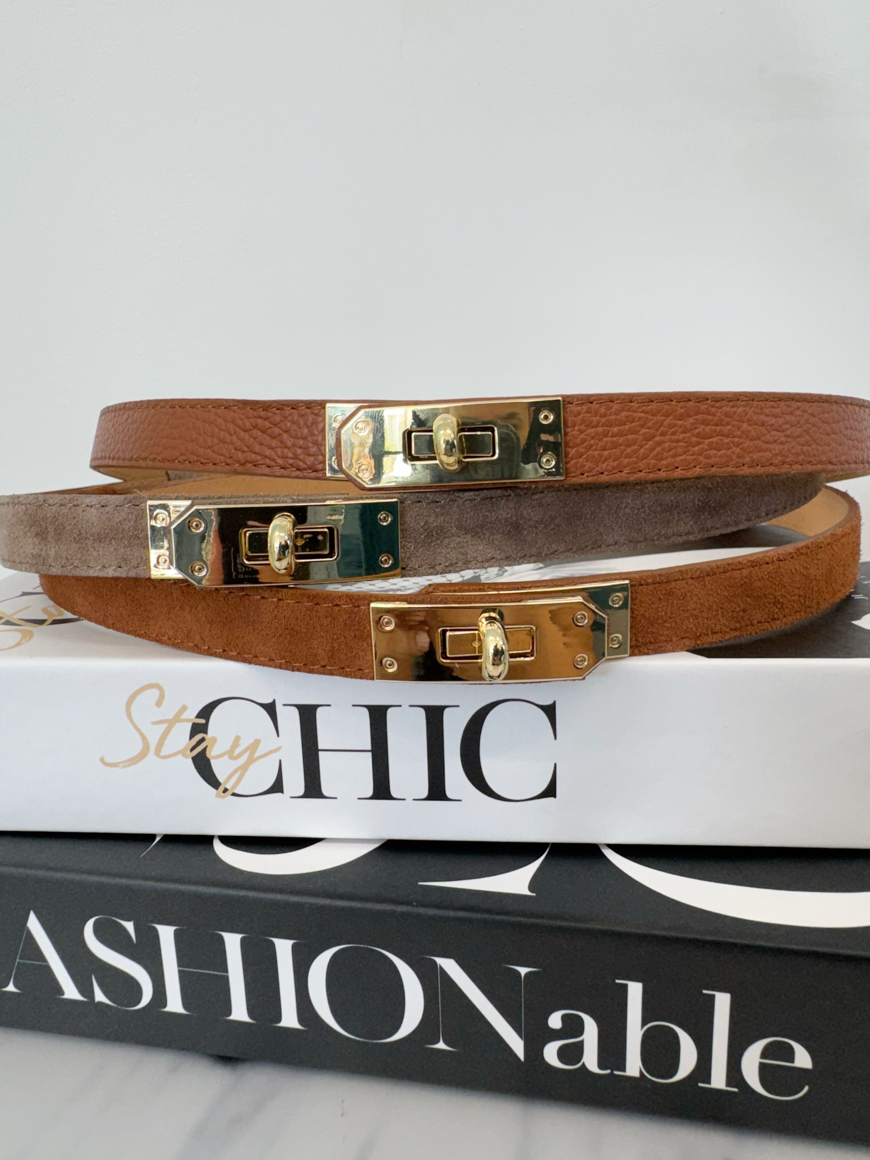 Cintura GLAMOUR vera pelle +colori