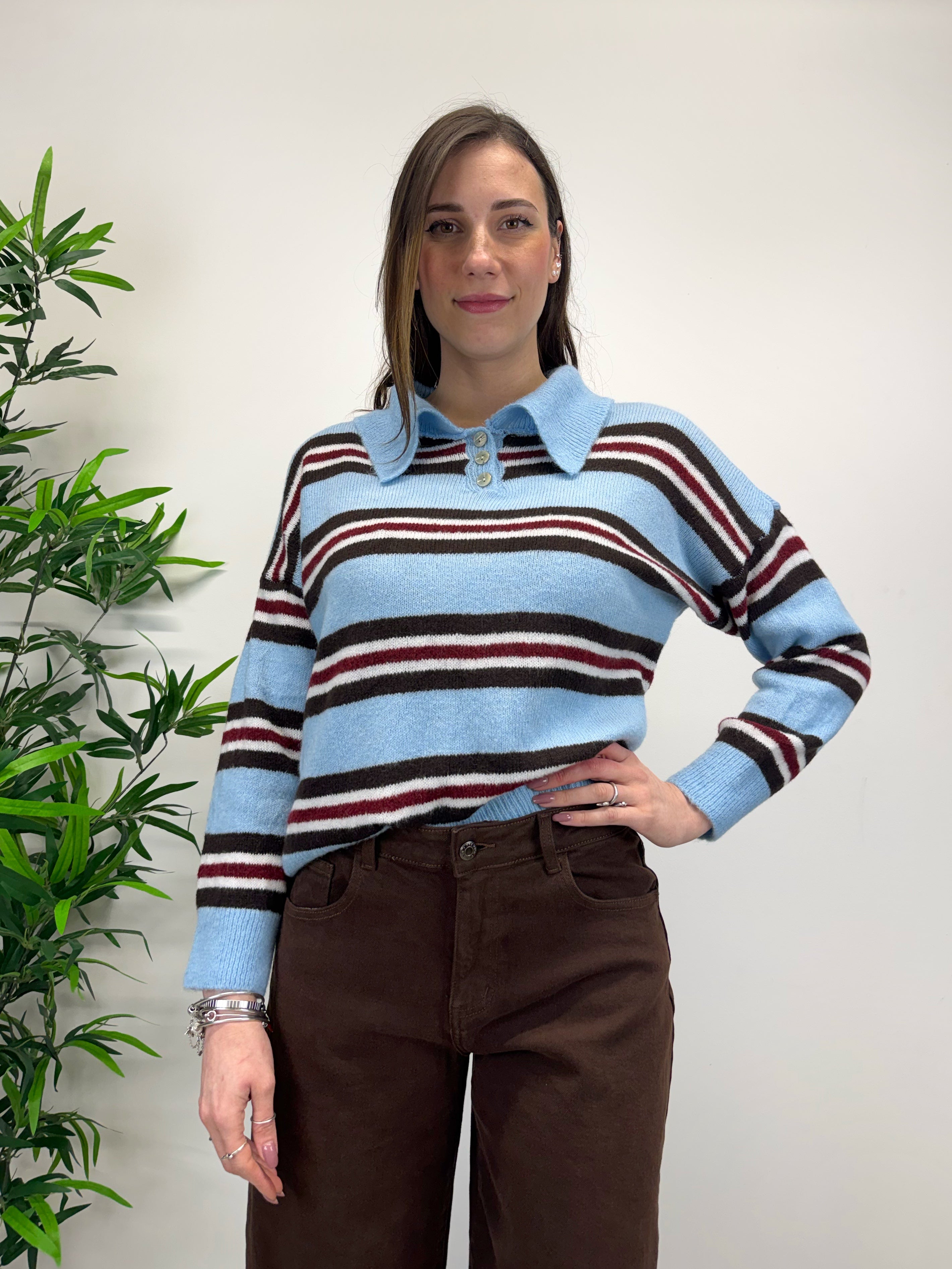 Polo in maglina celeste