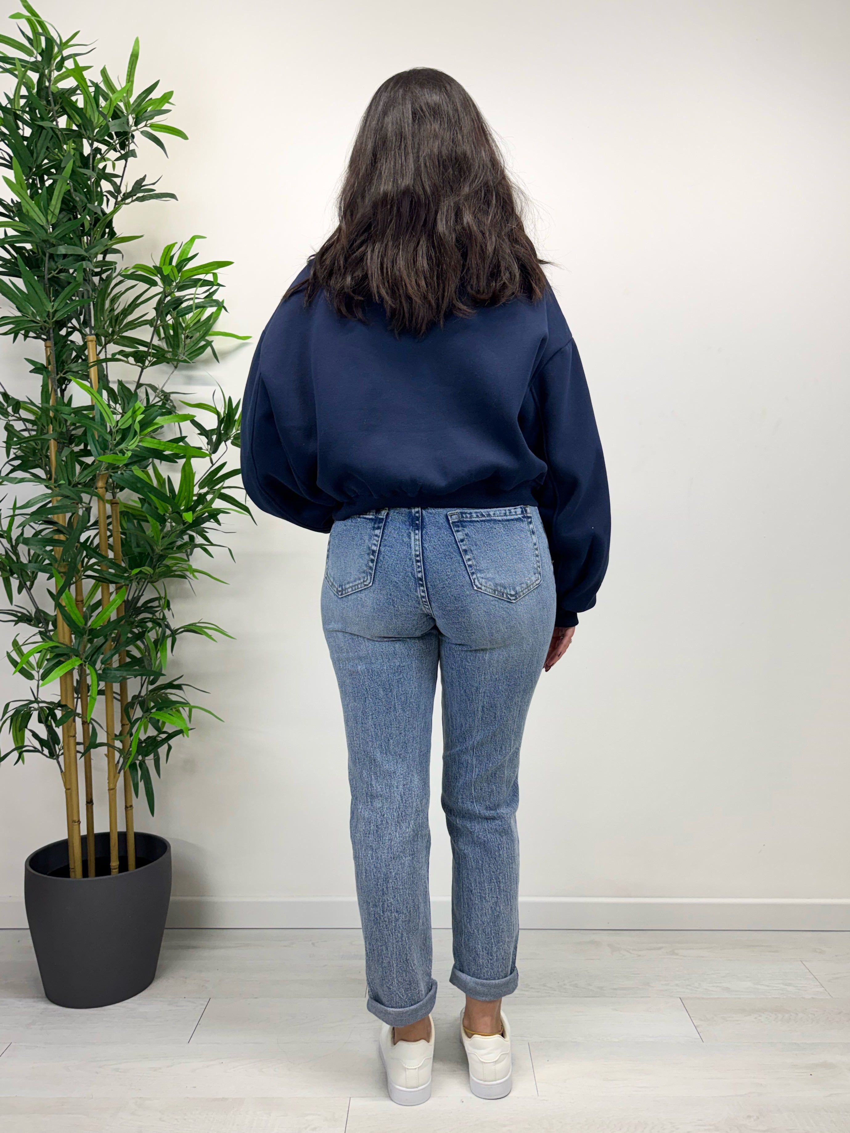 Jeans momfit lavaggio medio chiaro