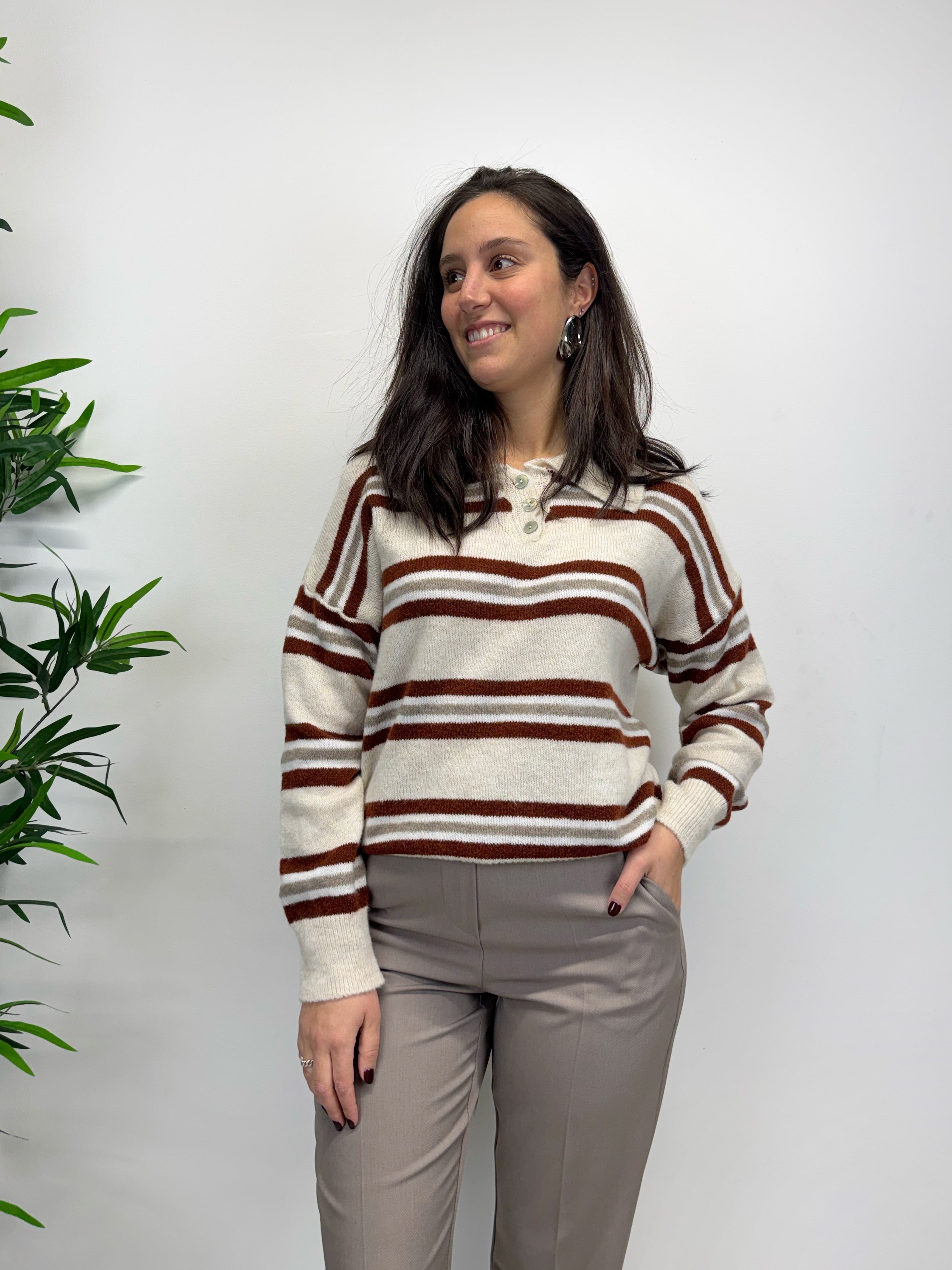 Polo in maglina beige