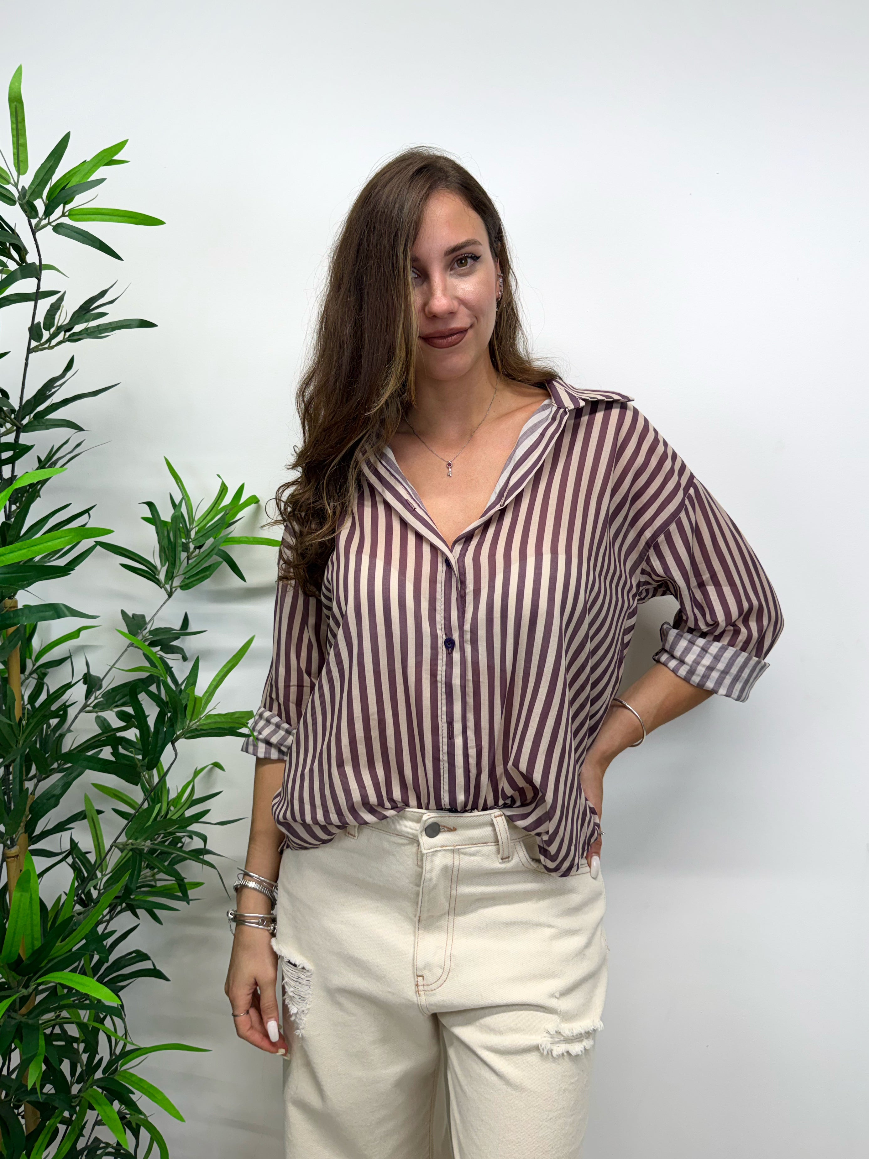 Camicia a righe +colori