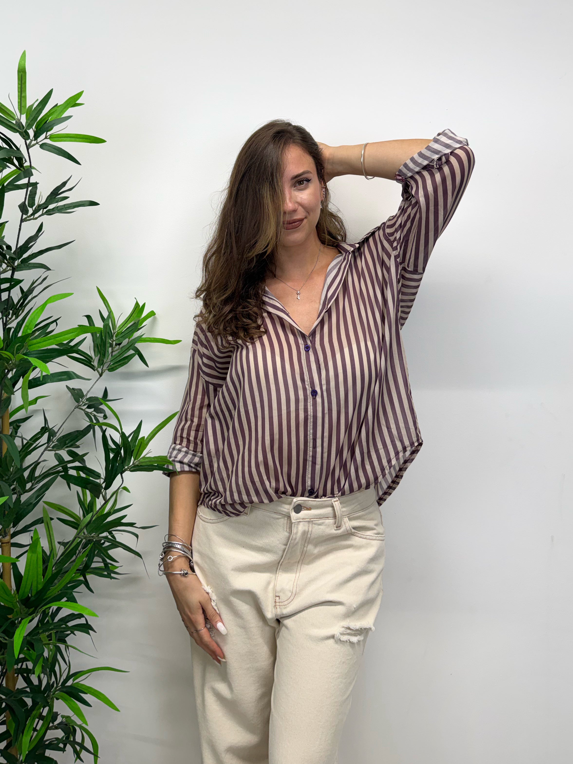 Camicia a righe +colori