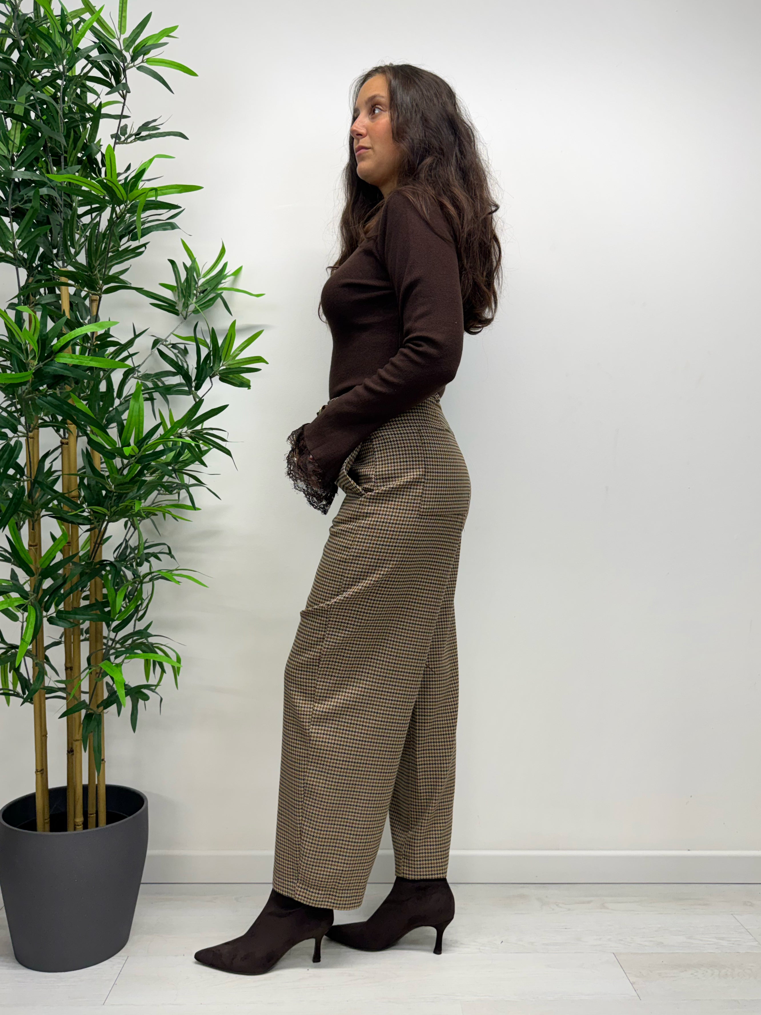 Pantaloni Saiph pied de poule
