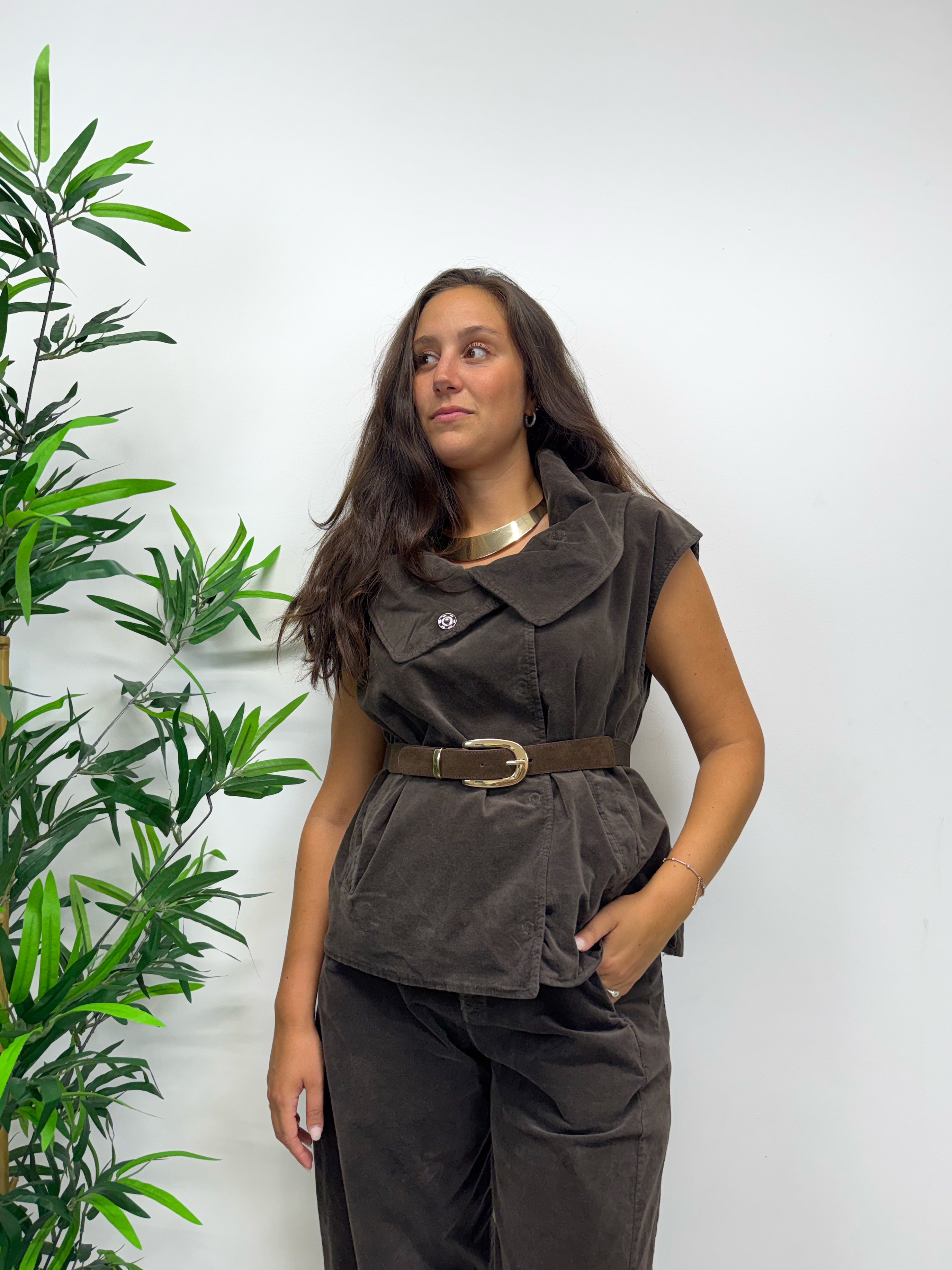 Gilet Kikisix ARMIDA caffè