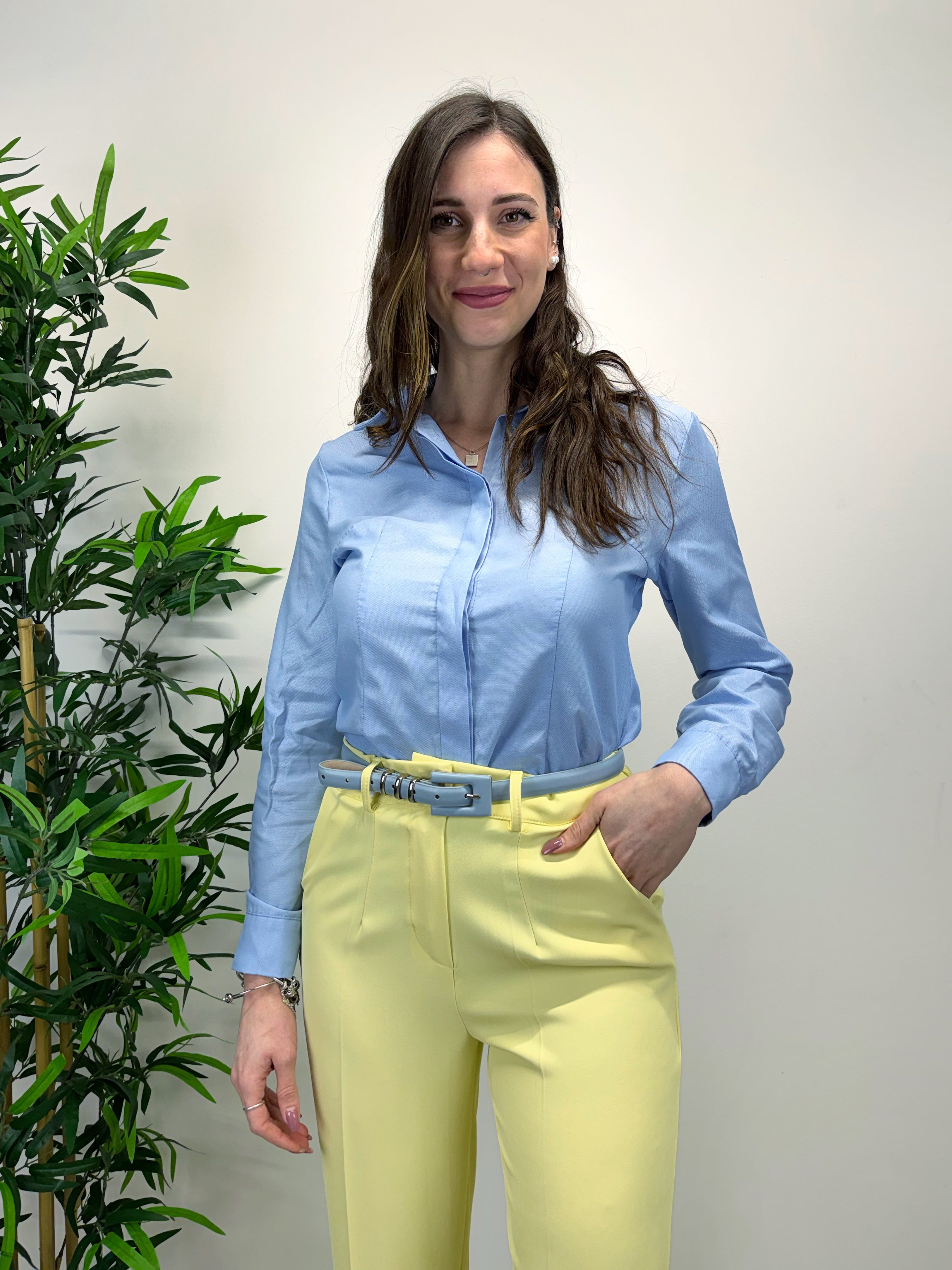 Camicia slim fit azzurra