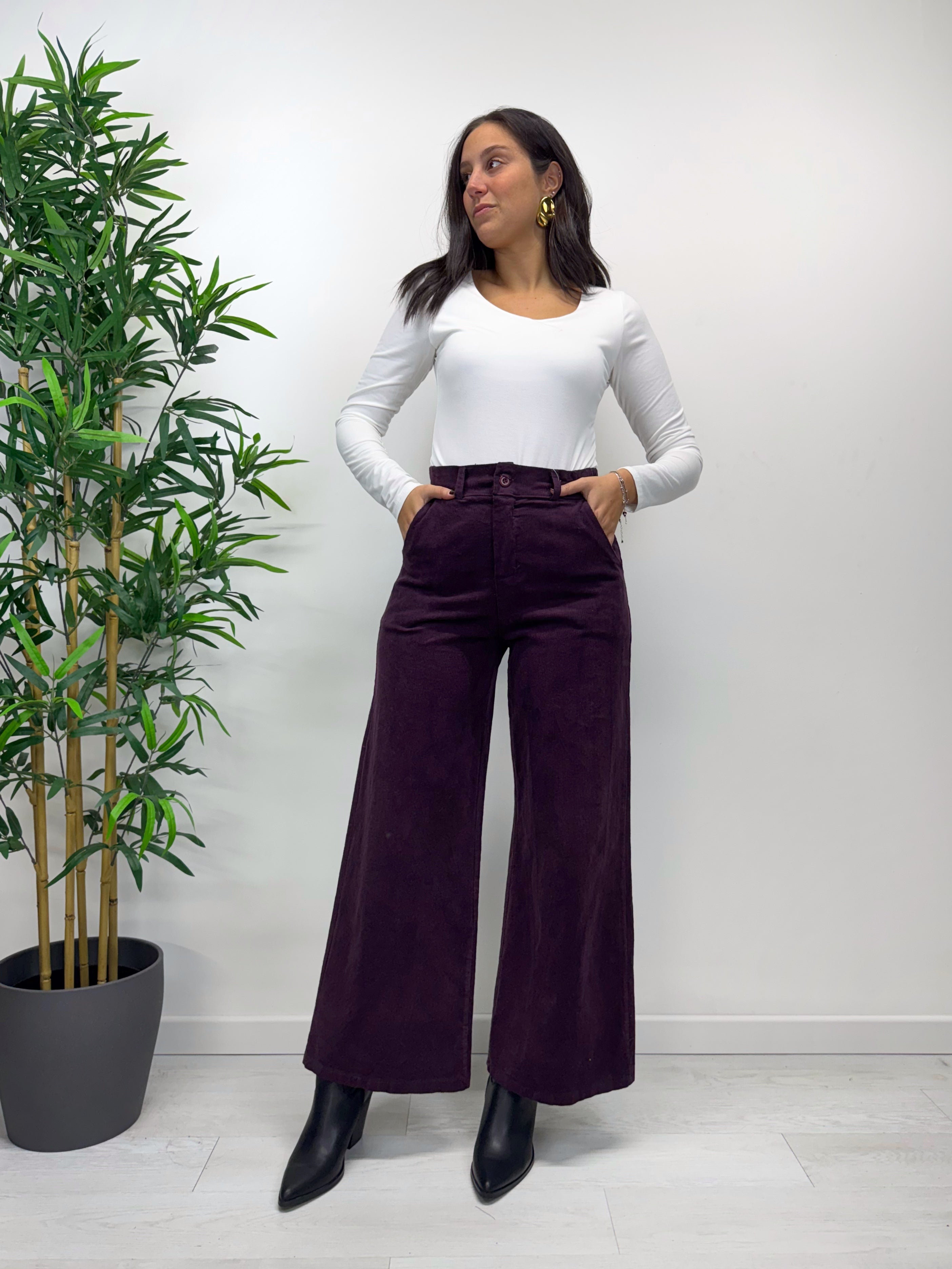 Pantapalazzo in velluto +colori