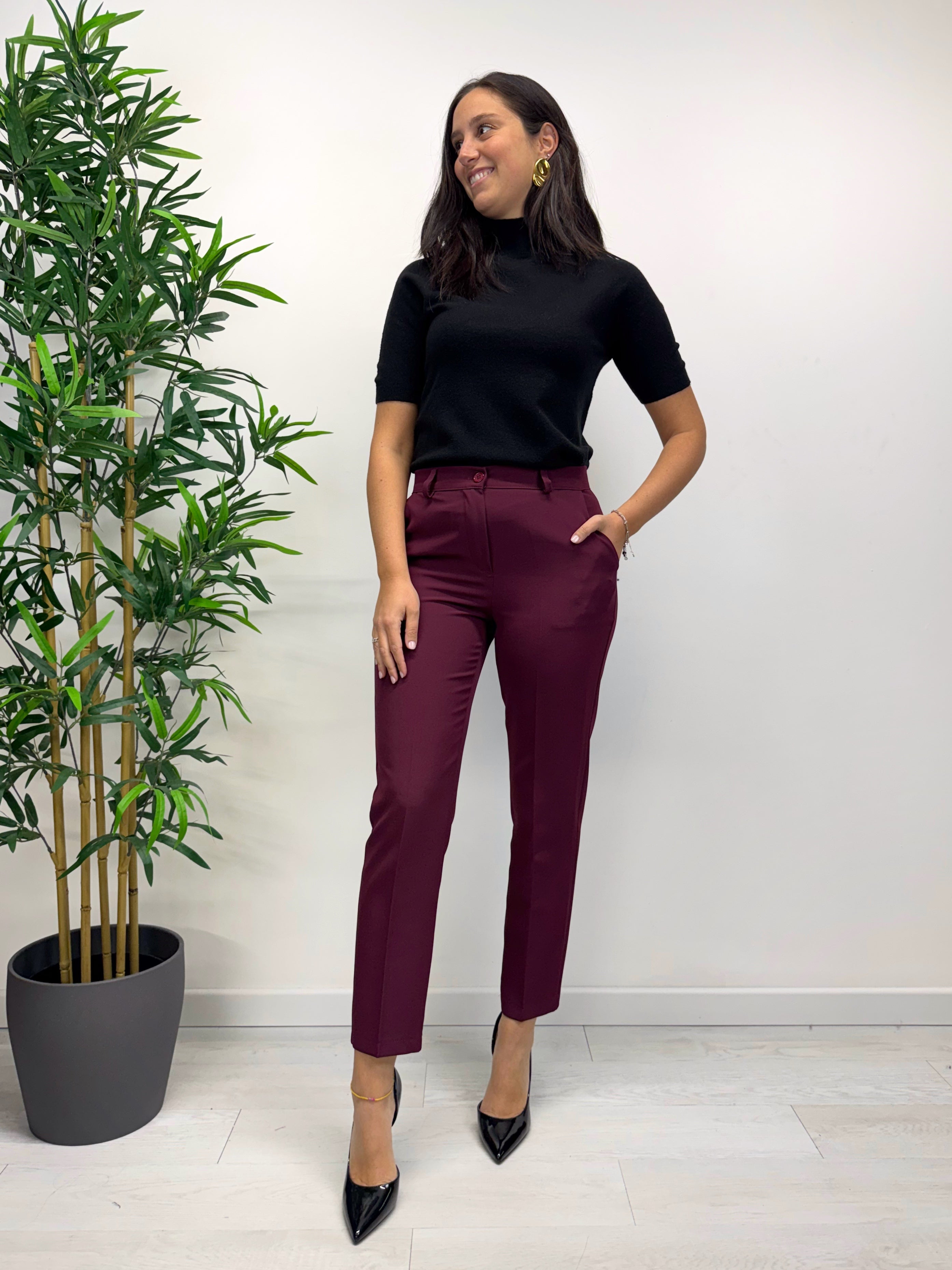 Pantaloni MARGARET vino