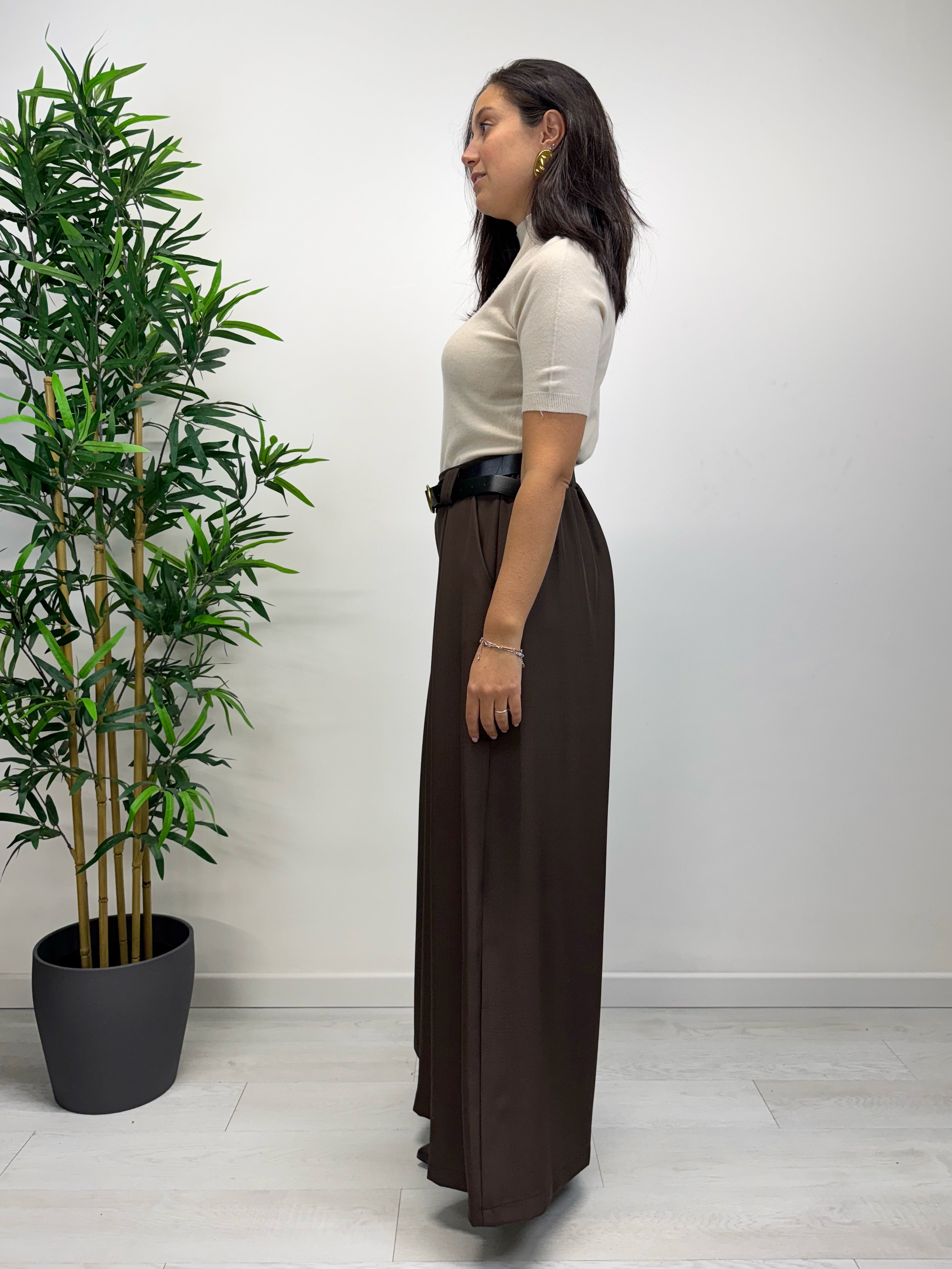 Pantaloni a palazzo ORION caffè