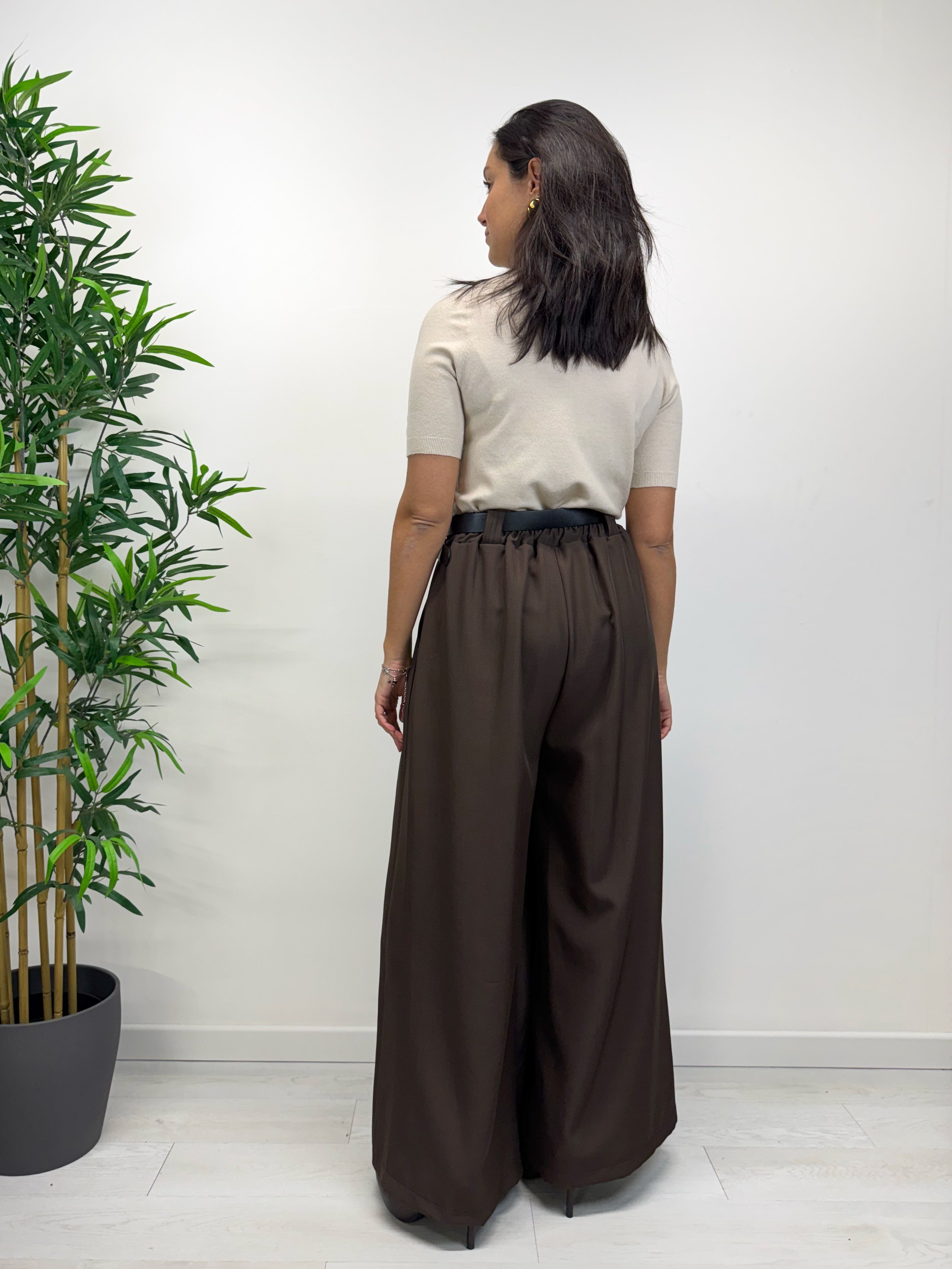 Pantaloni a palazzo ORION caffè