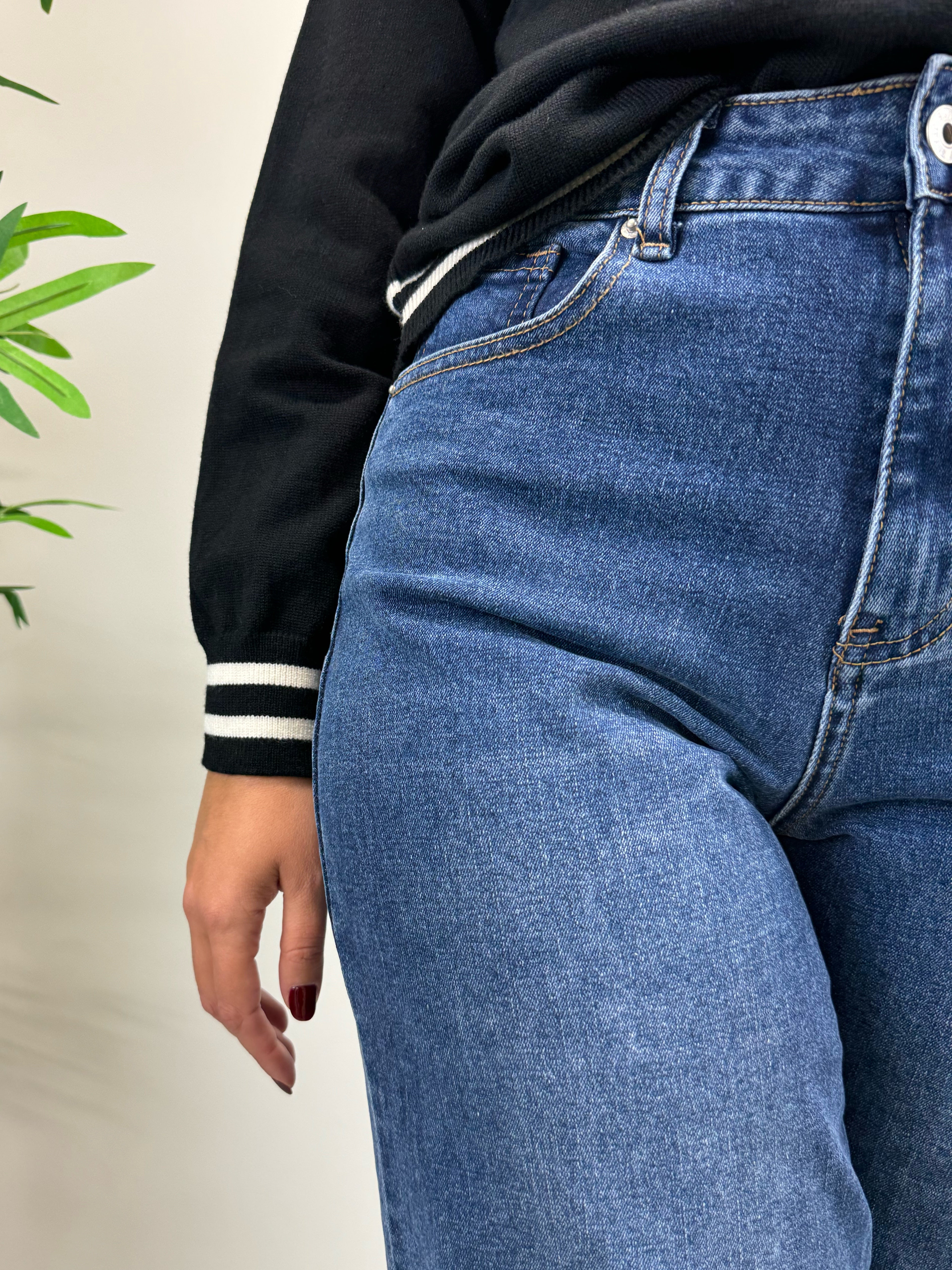 Jeans a palazzo denim scuro