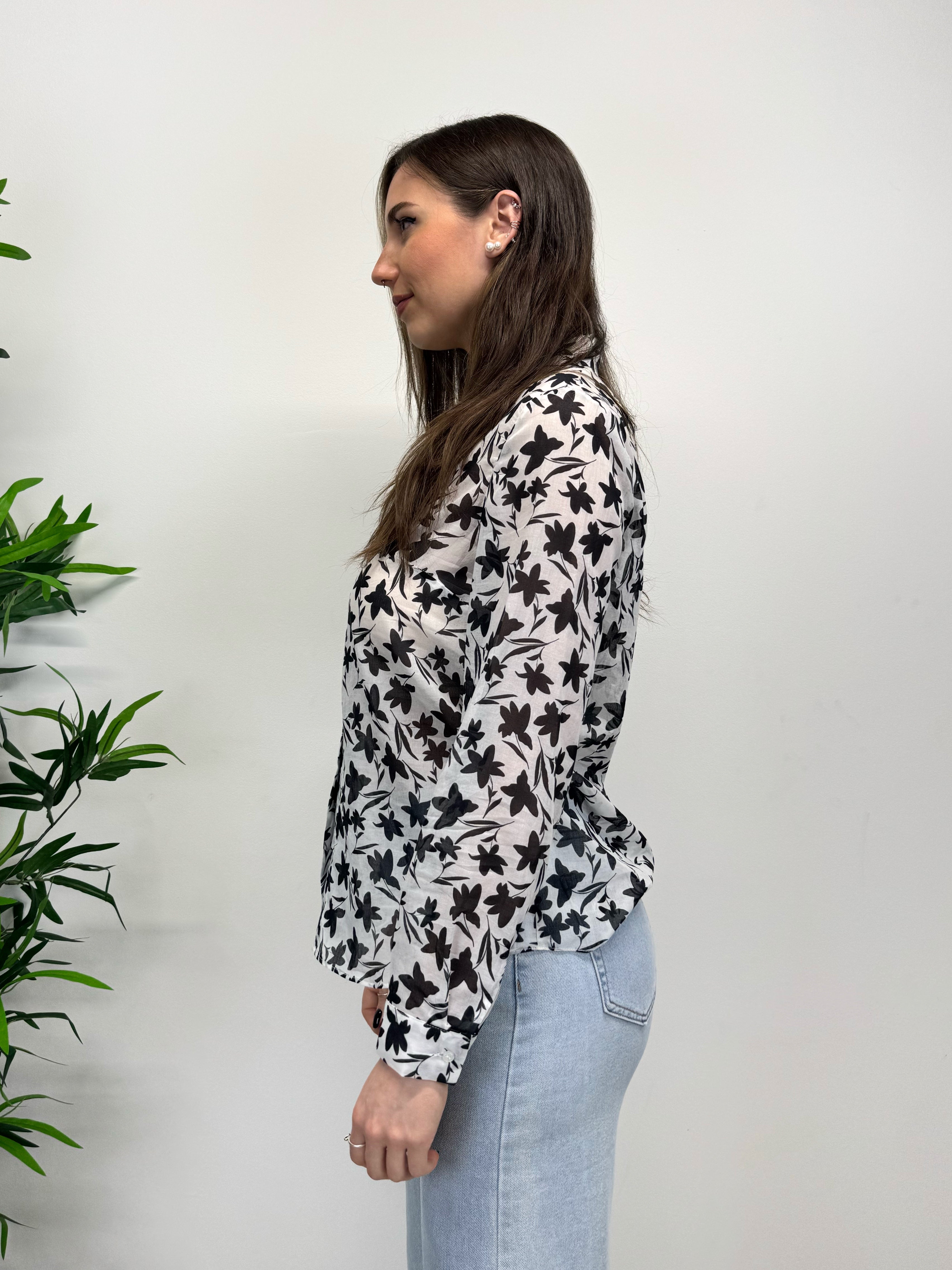 Camicia BLACK FLOWERS