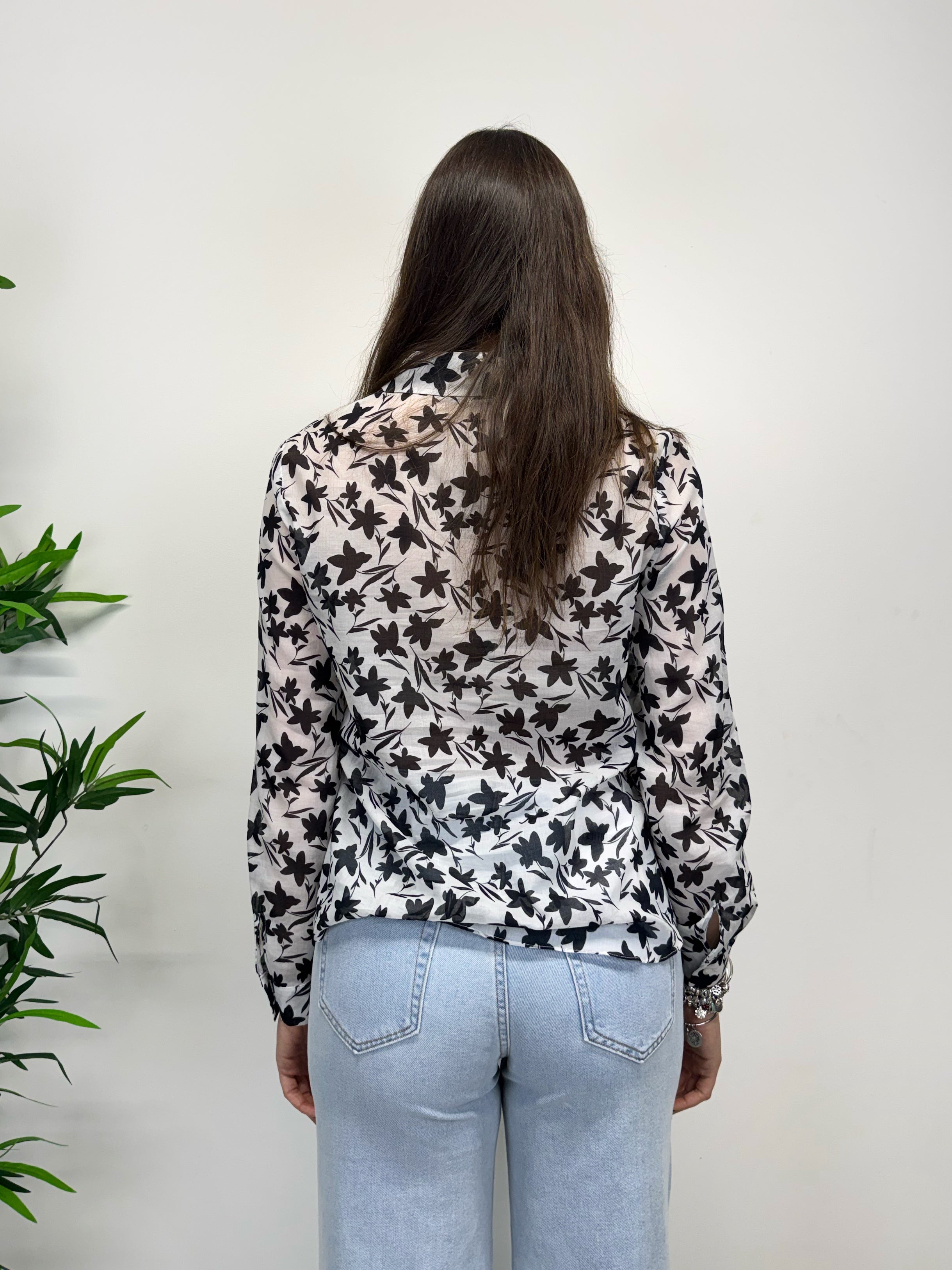Camicia BLACK FLOWERS