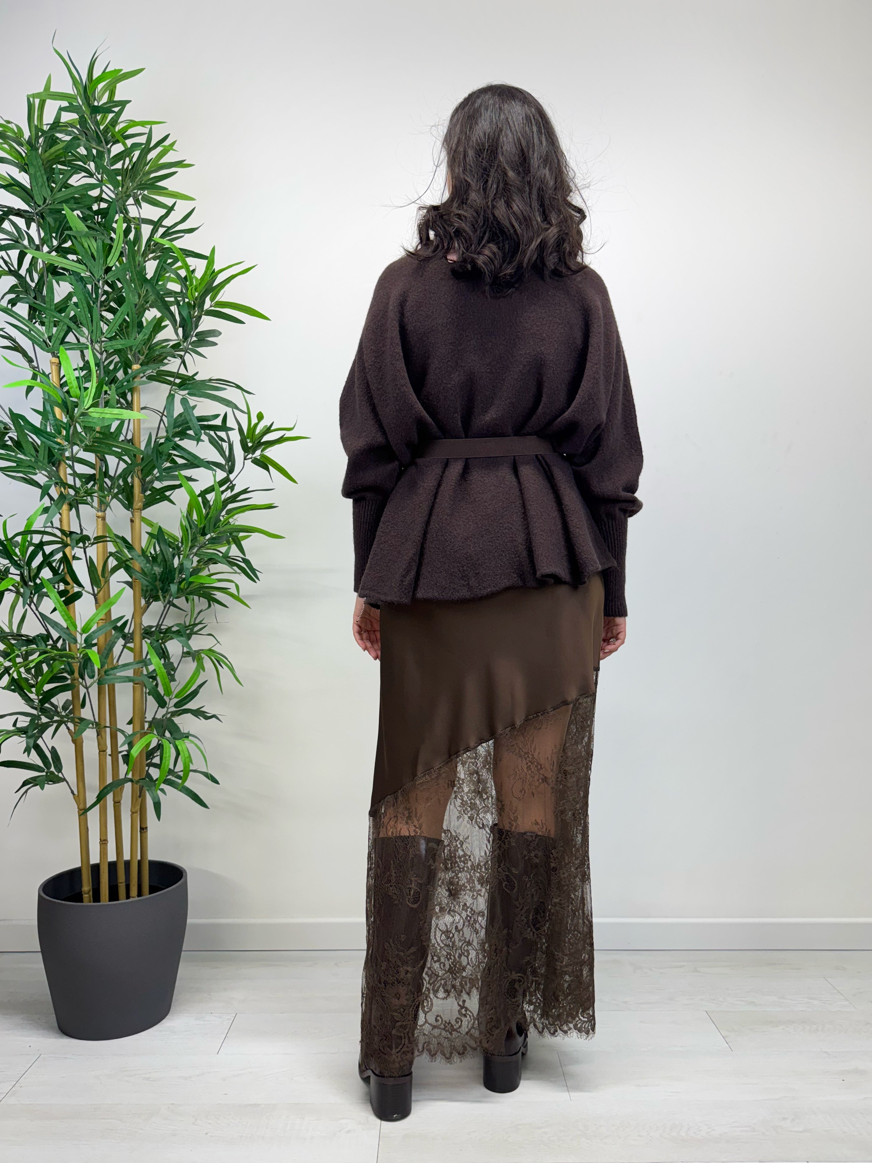 Slip dress cioccolato