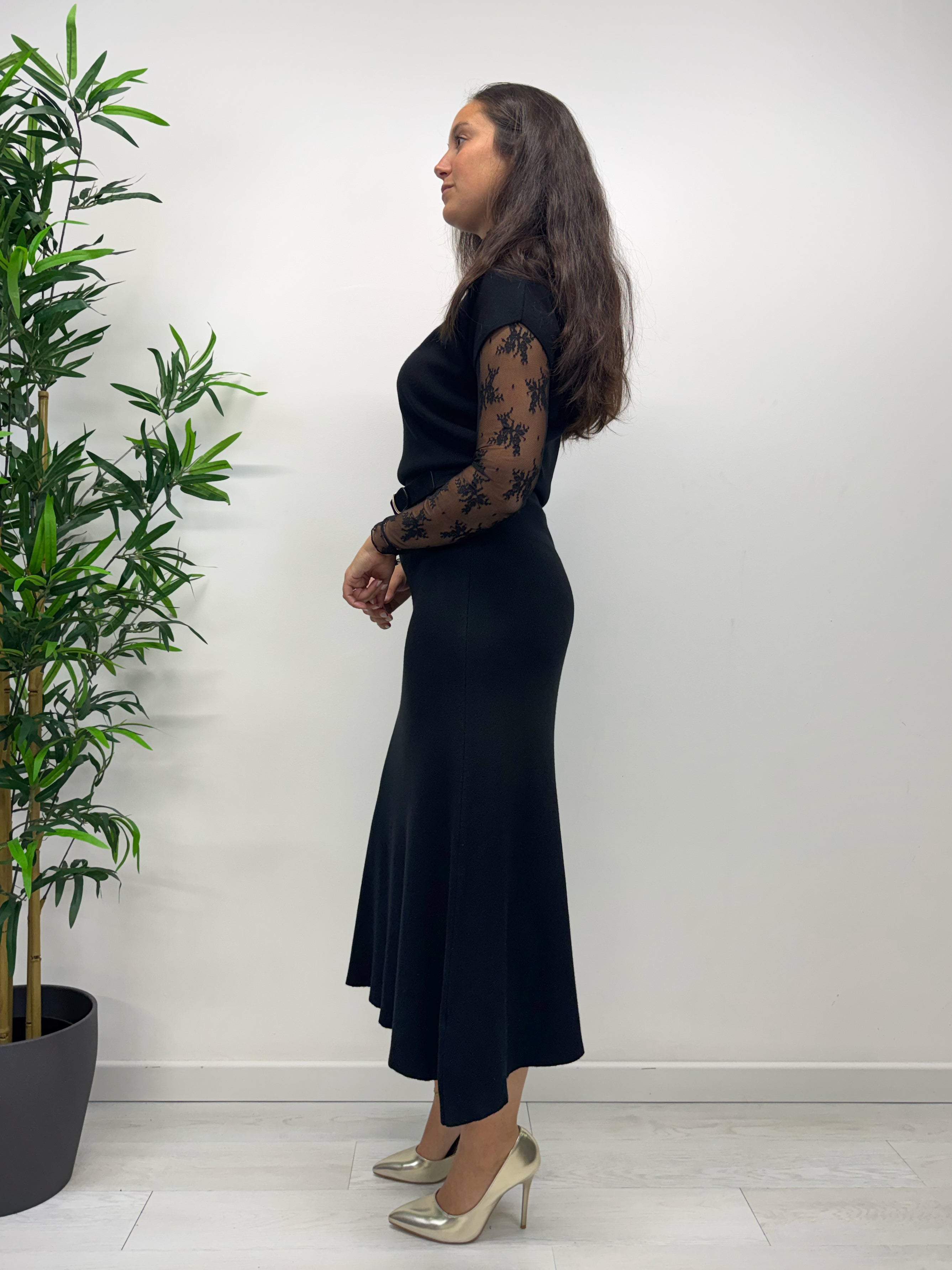 Coordinato in maglina nero