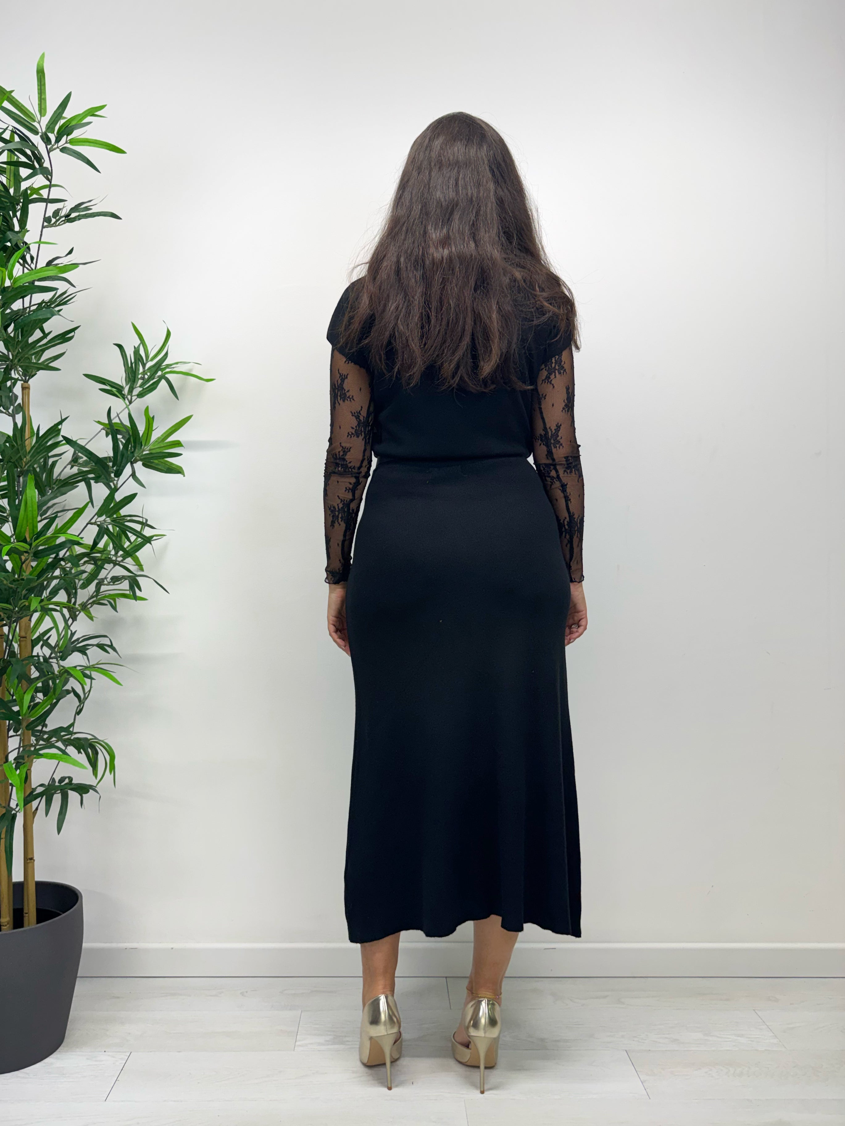 Coordinato in maglina nero