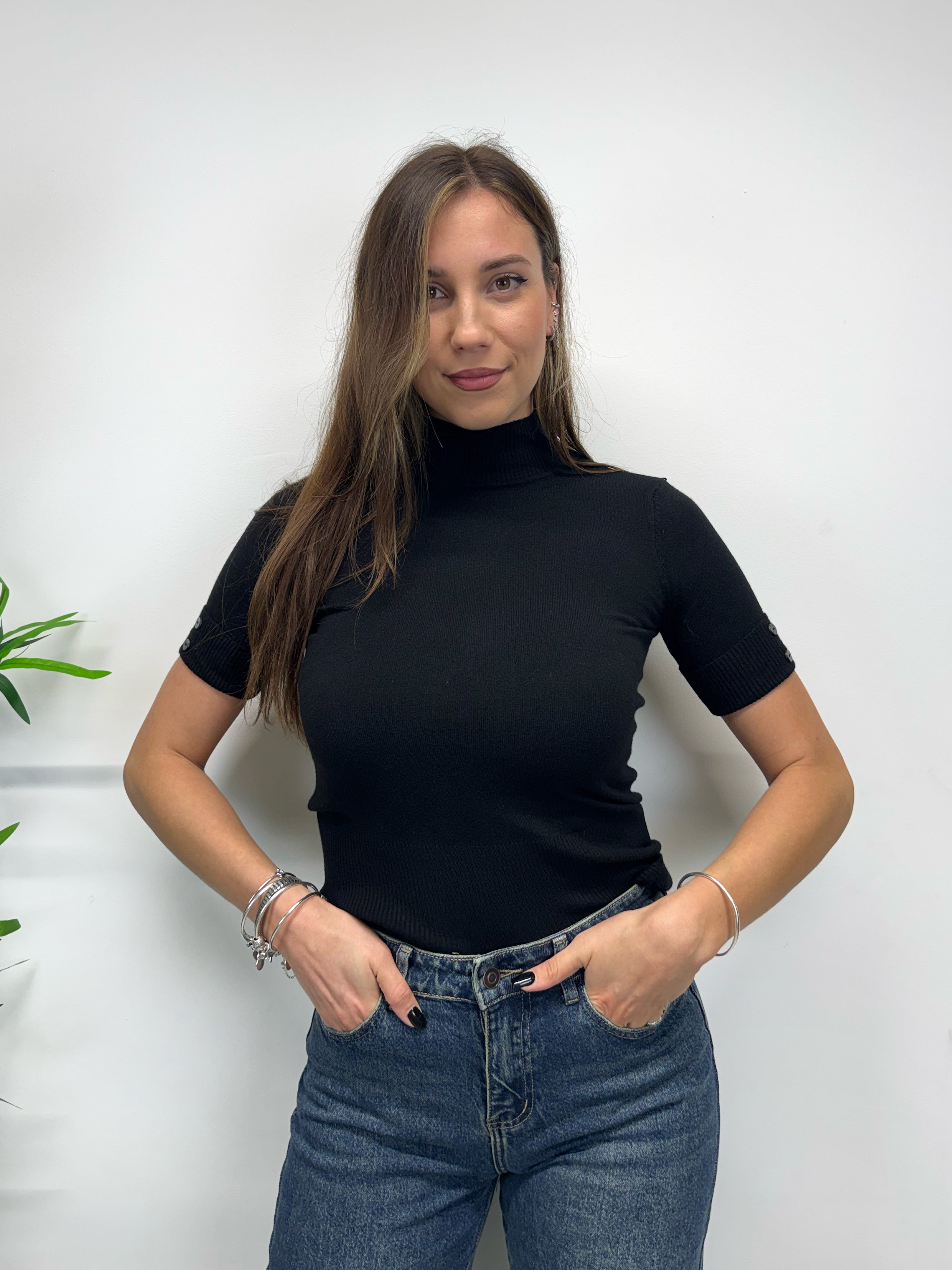 Dolcevita manica corta +colori