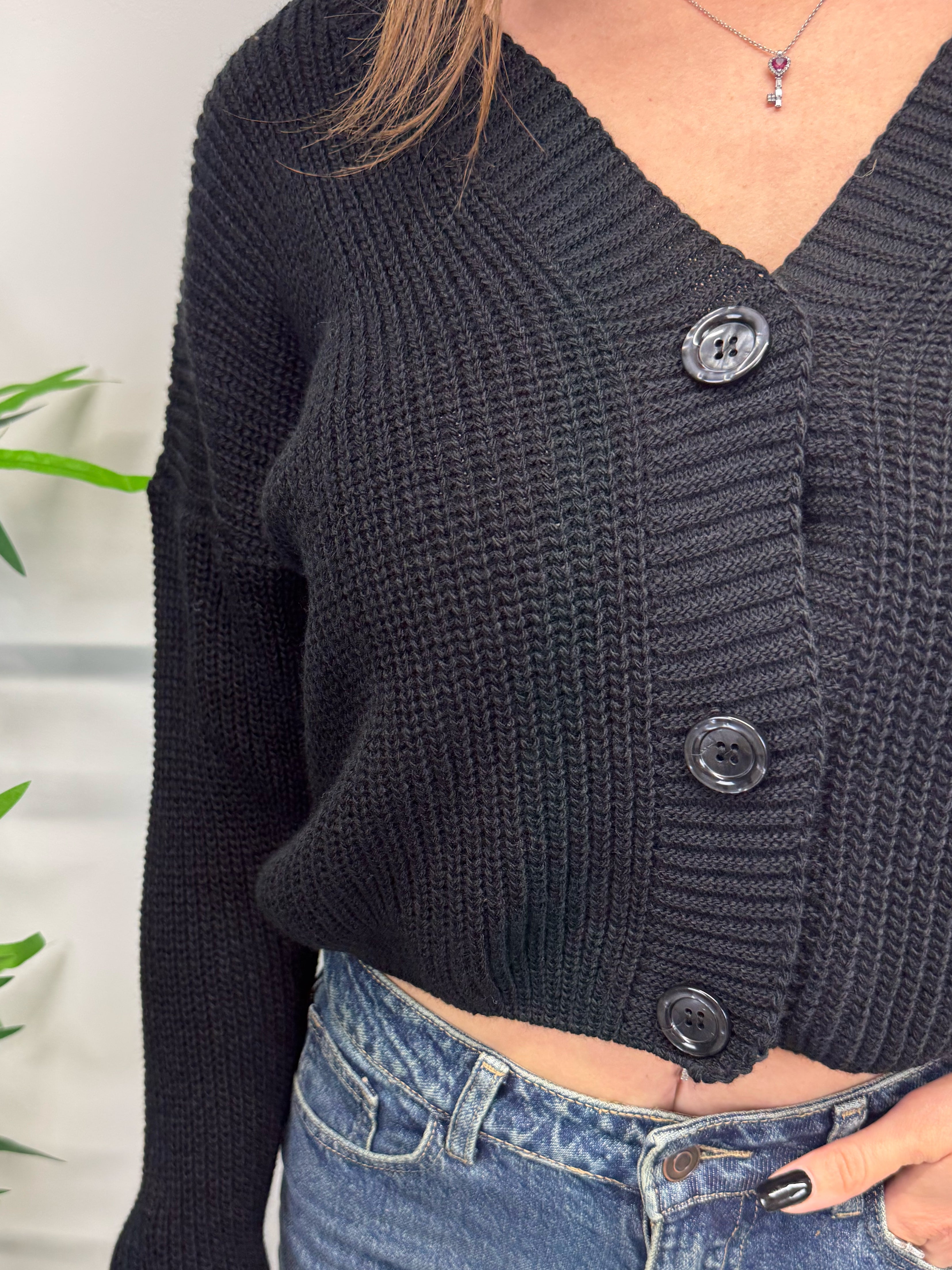 Cardigan basic con bottoni +colori