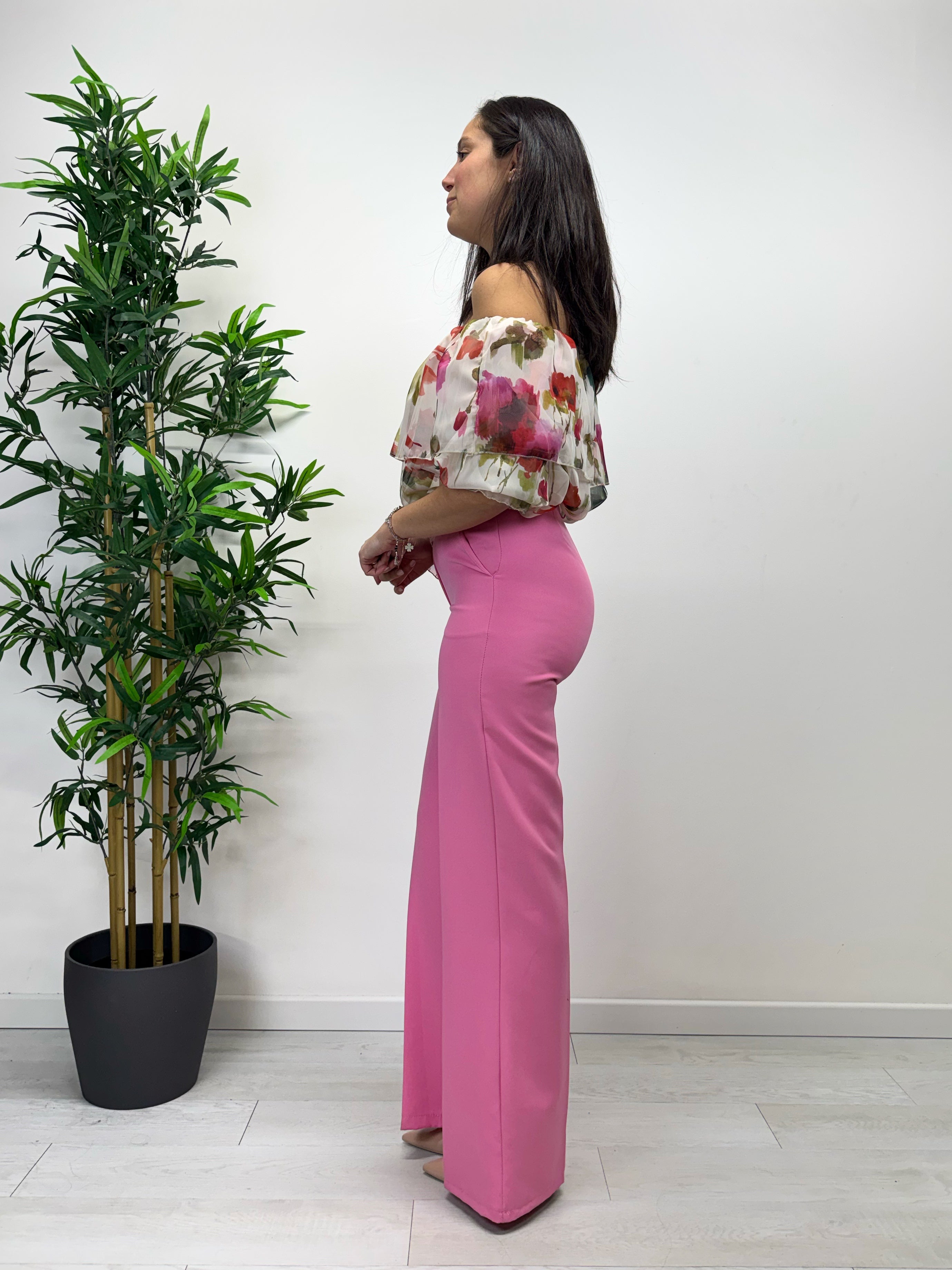 Pantaloni a palazzo HONEY rosa