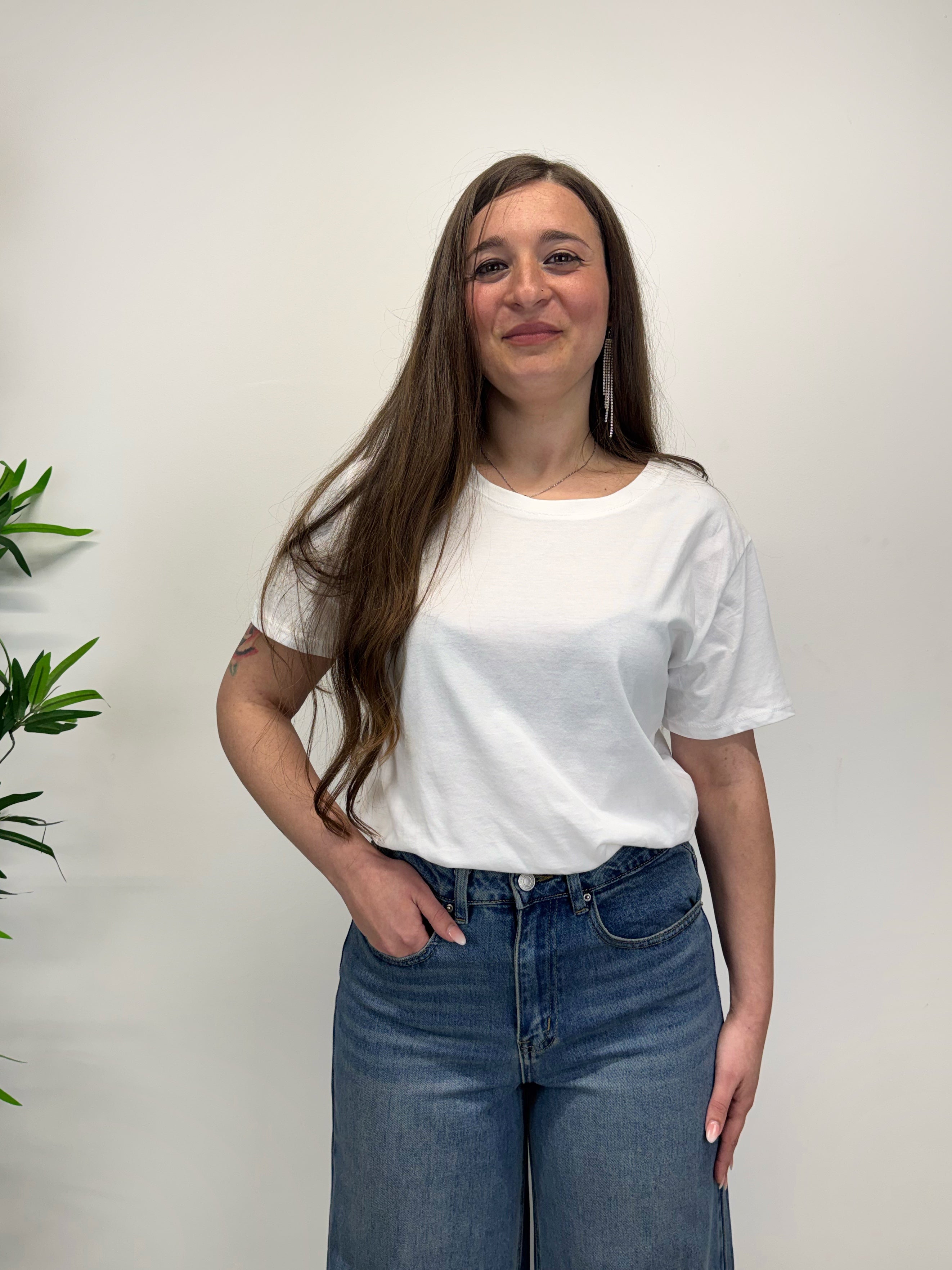 T-shirt basica bianca