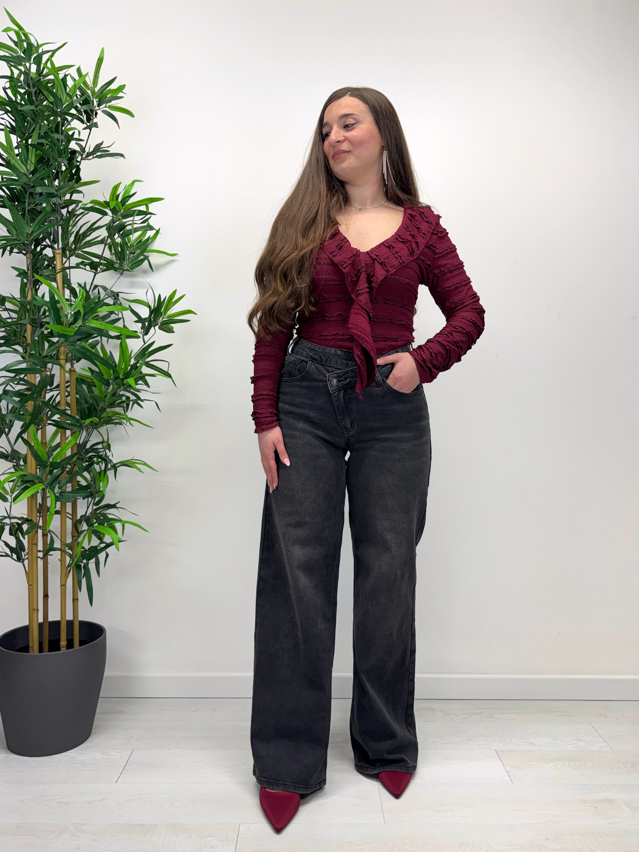 Jeans destroyed grigio scuro