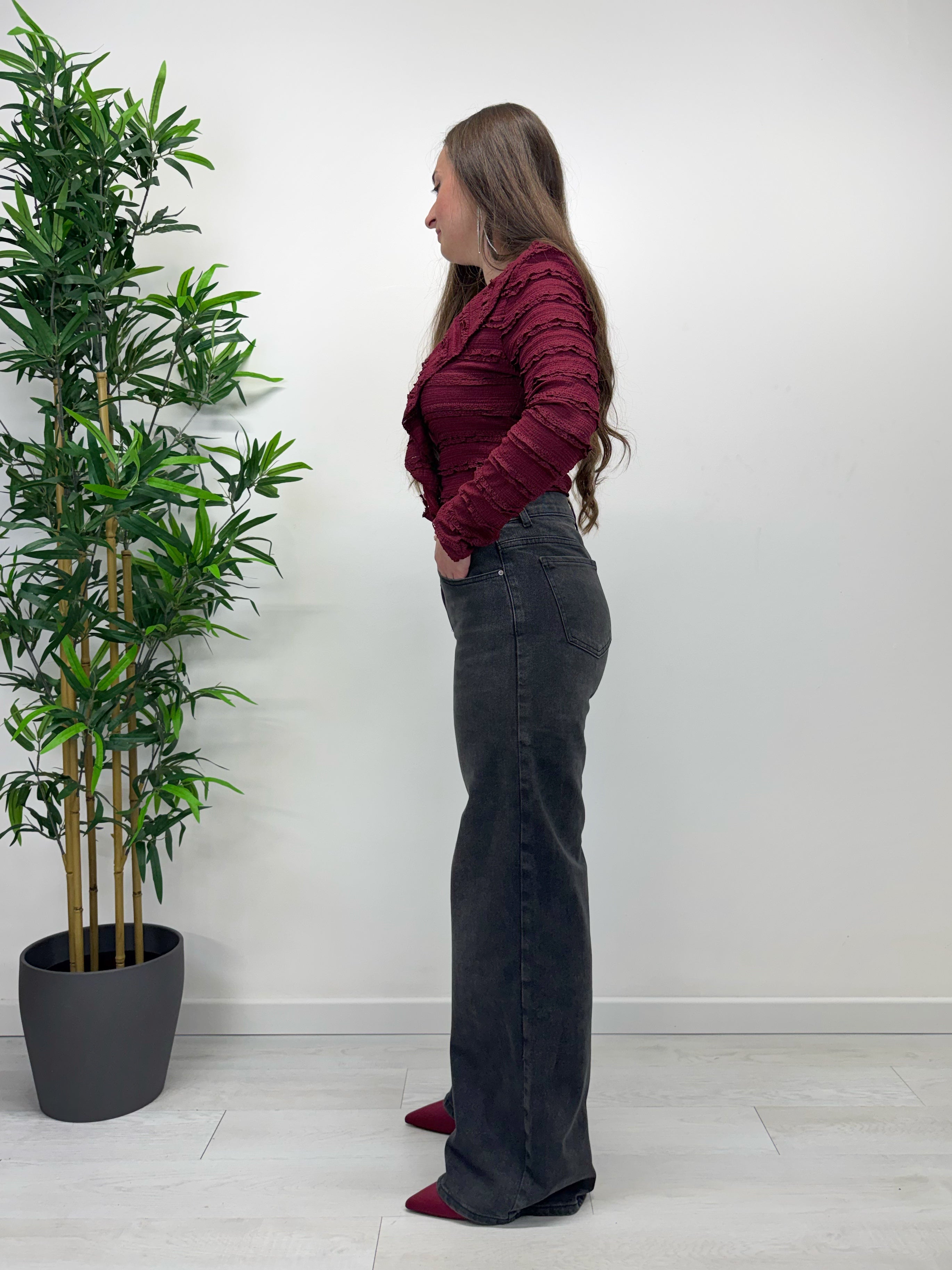 Jeans destroyed grigio scuro