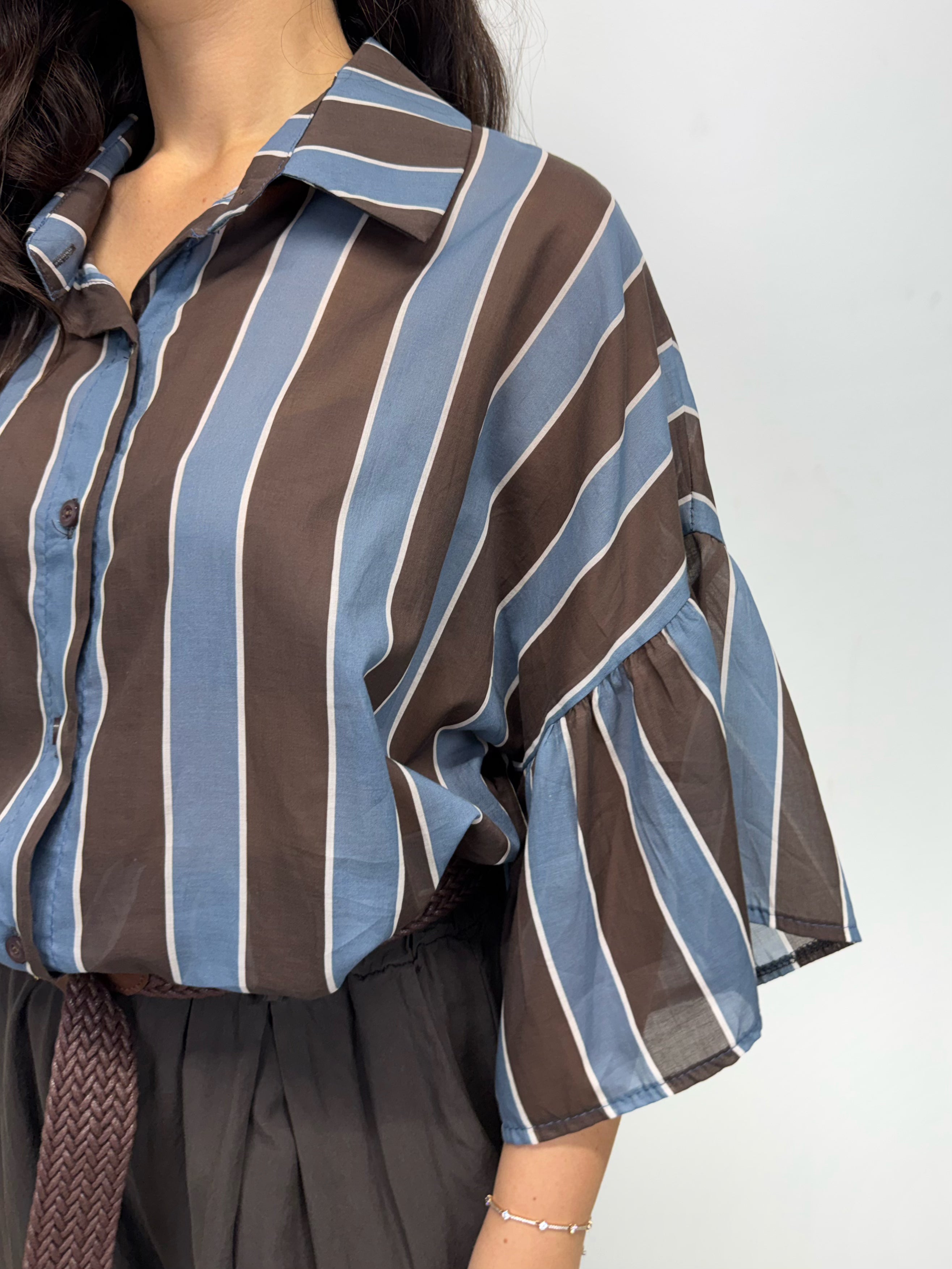 Camicia a righe avio