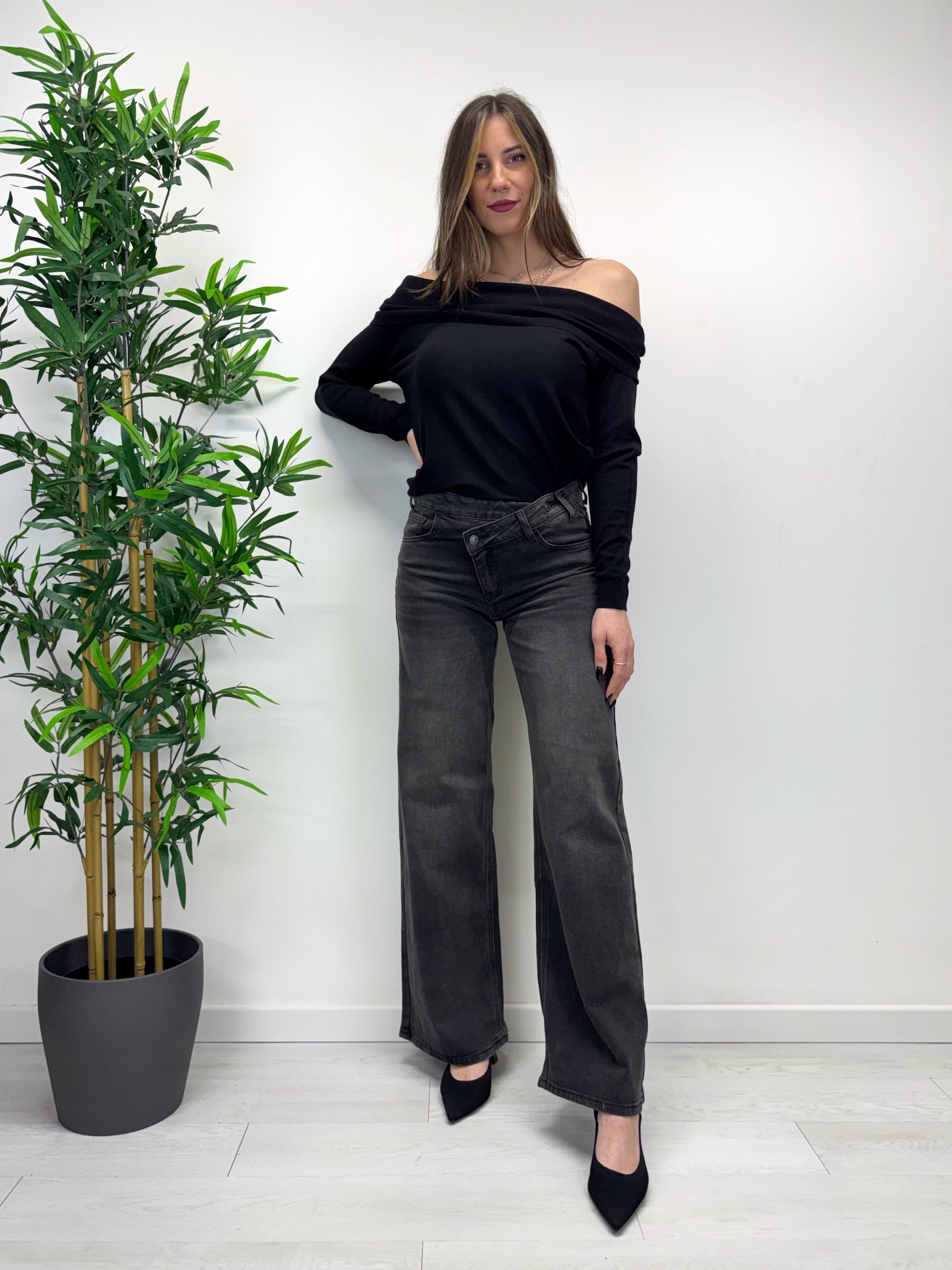 Jeans destroyed grigio scuro