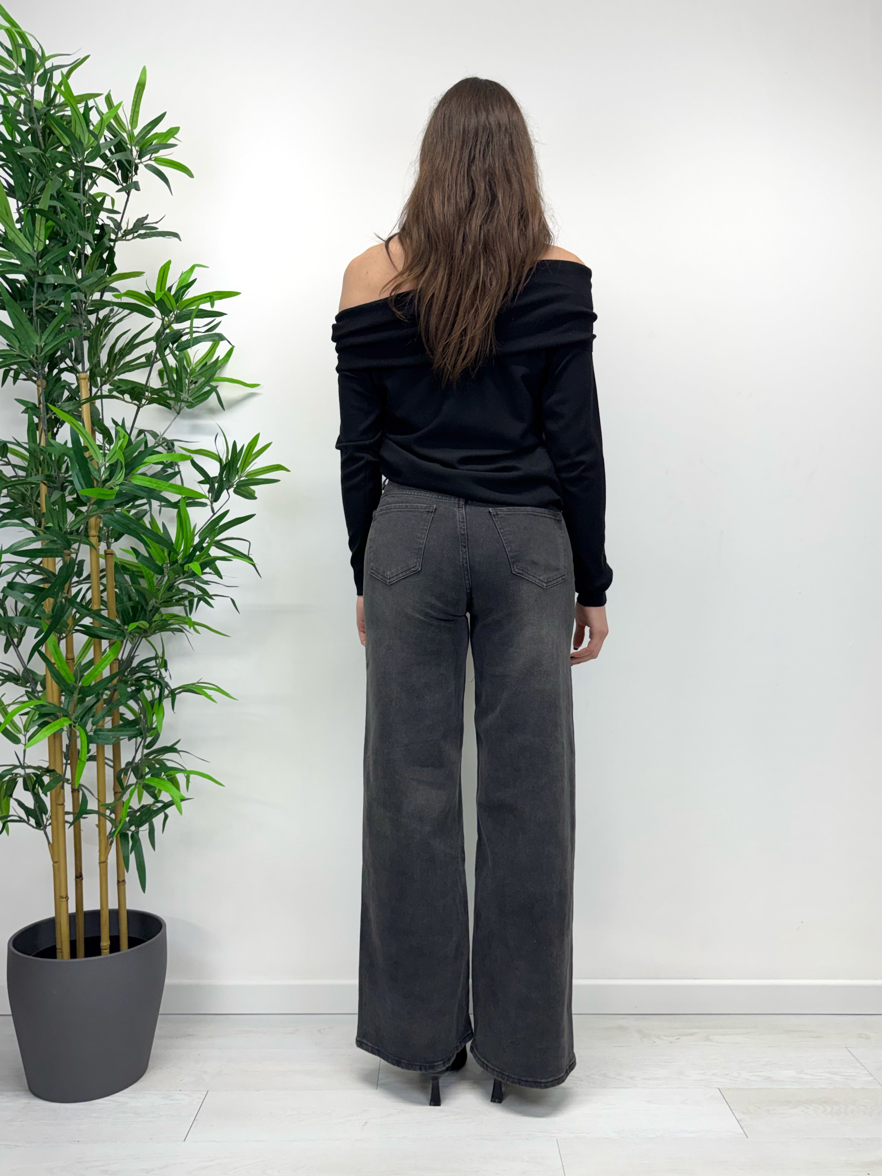 Jeans destroyed grigio scuro