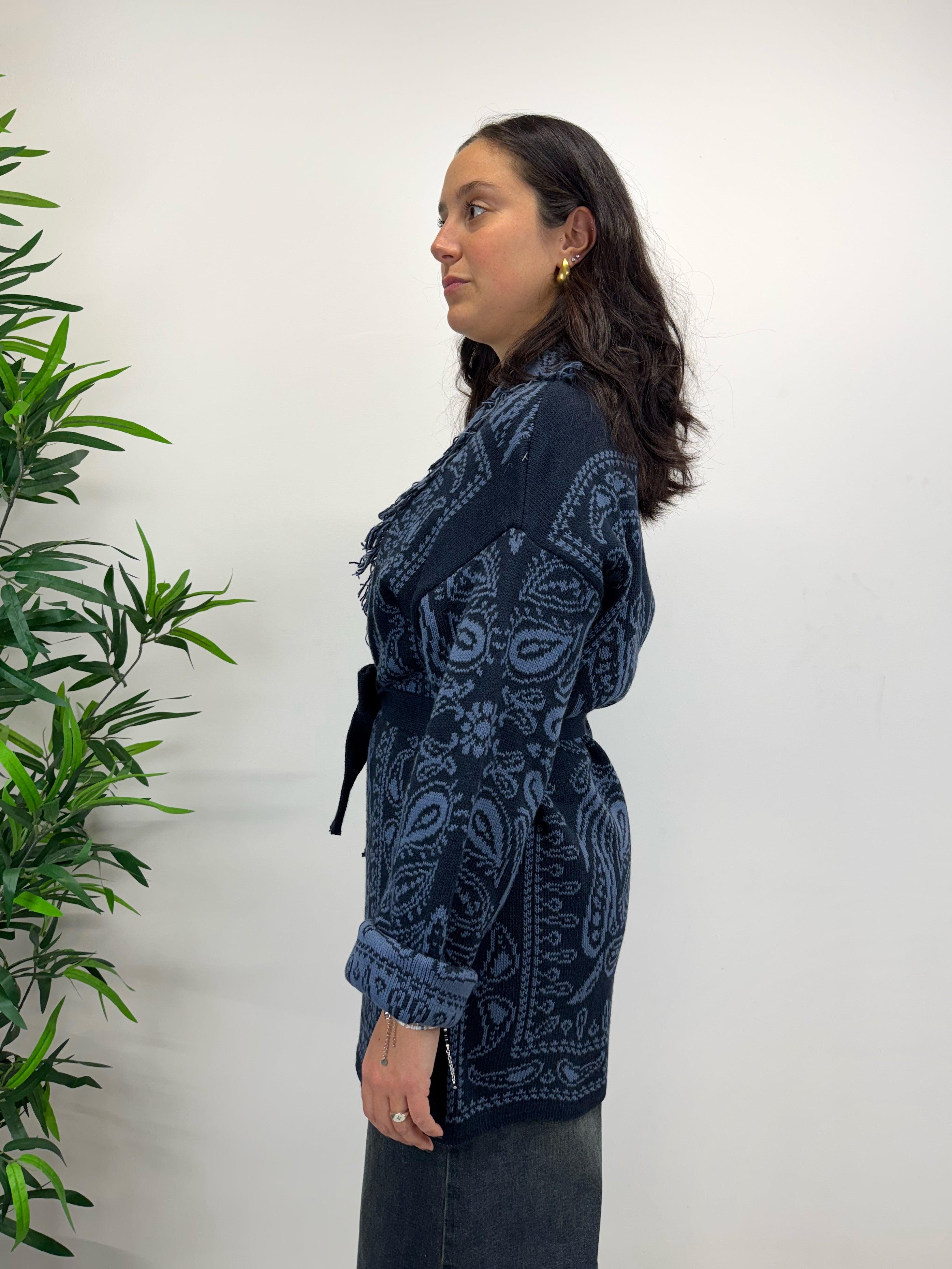 Cardigan CHUCKY blu e azzurro