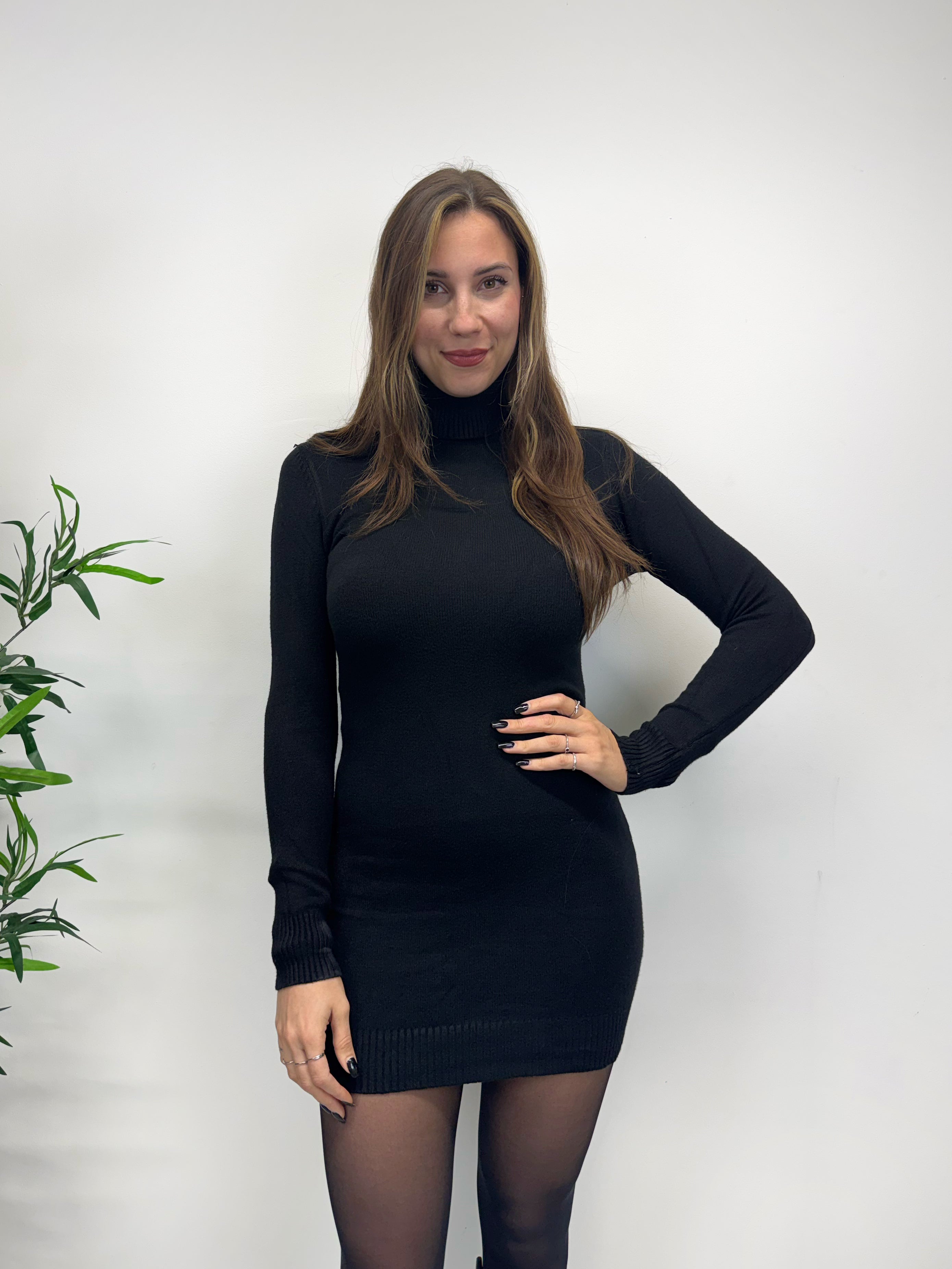 Abito dolcevita basic +colori